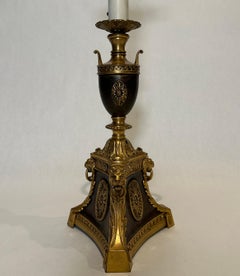 Gilt and Patinated Bronze Lamp by WM H. Jackson Company