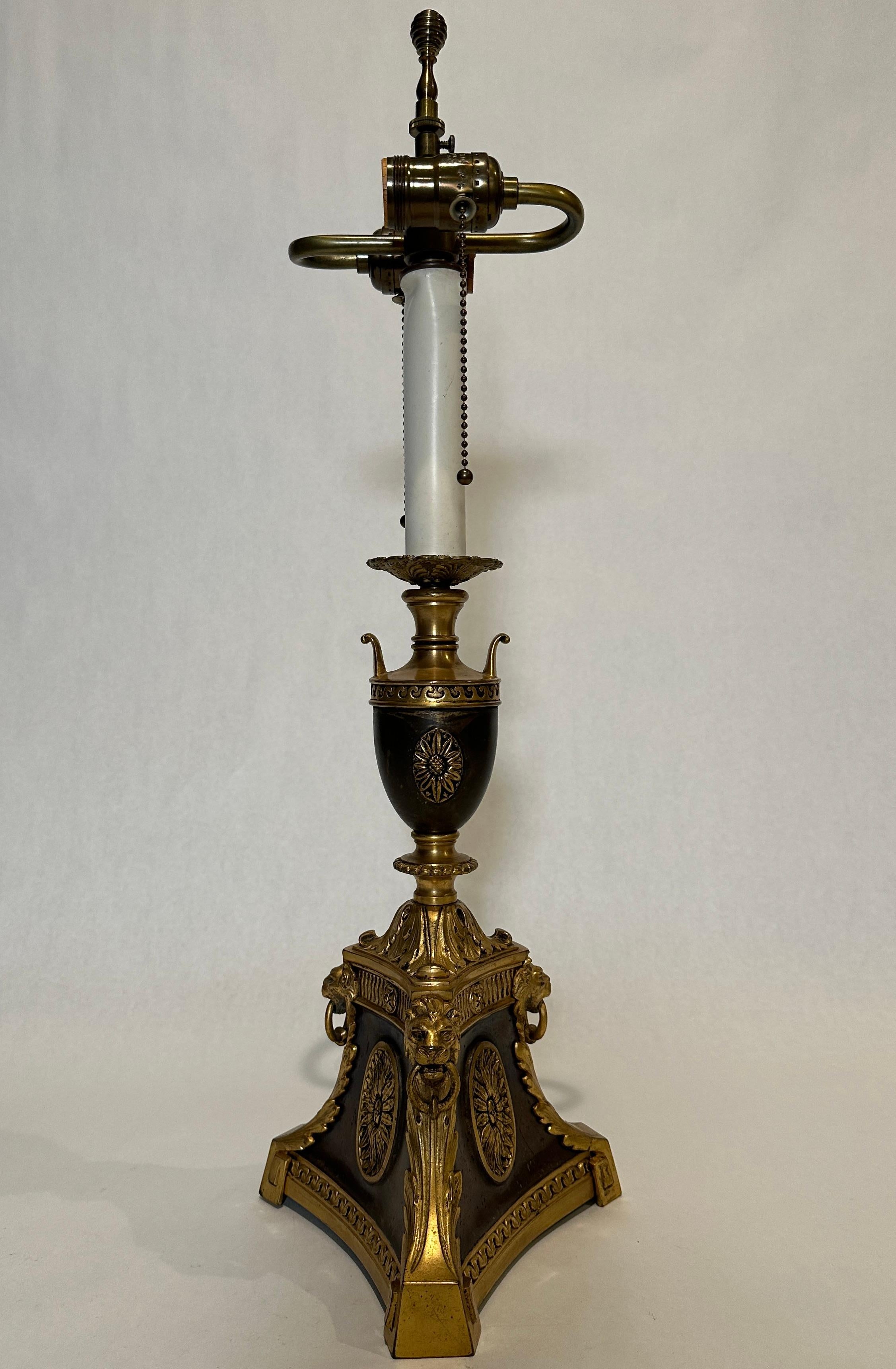 Américain Lampe en bronze doré et patiné par WM H. Jackson Company en vente