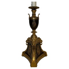 Lámpara de bronce dorado y patinado de Wm. H. Jackson Company