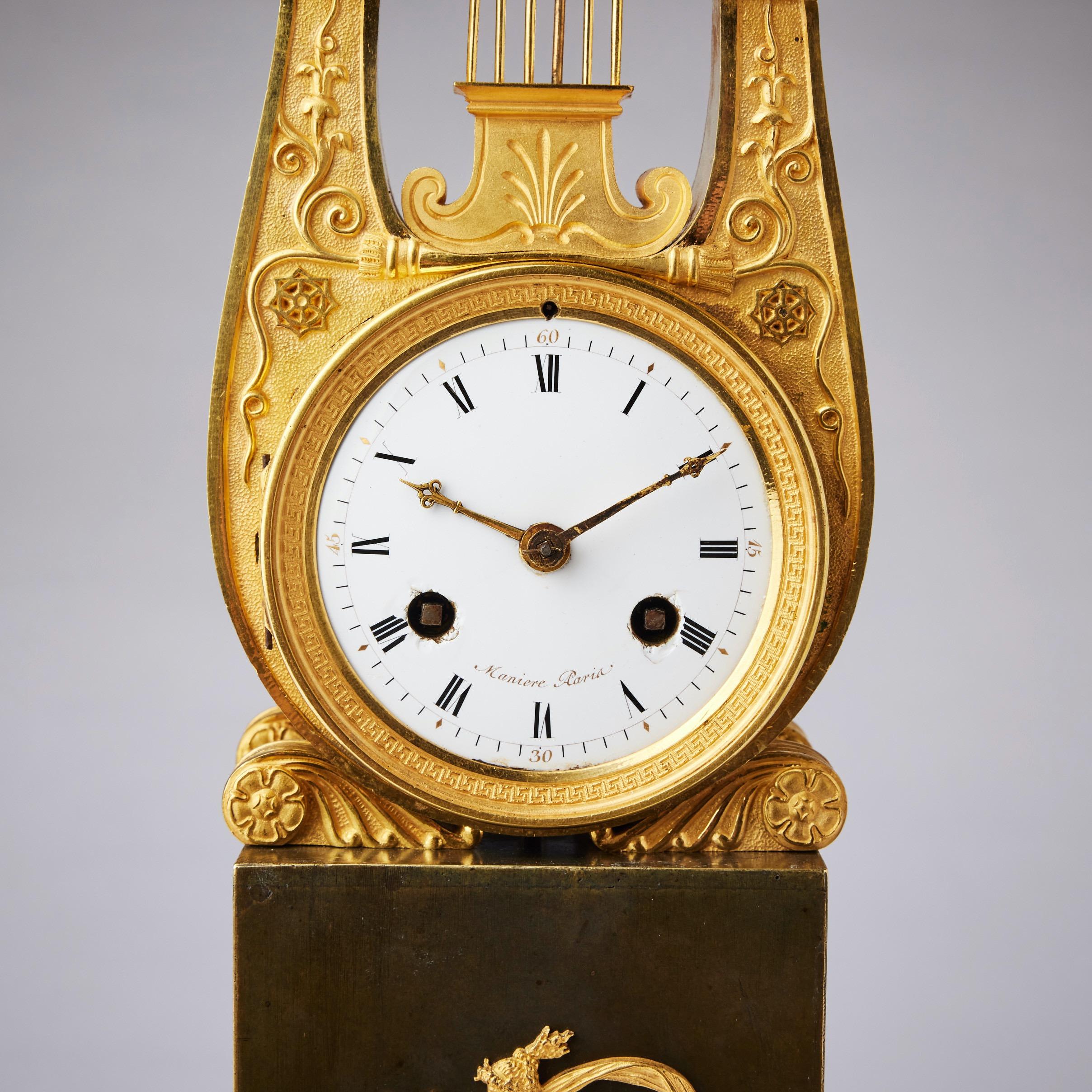 A French Thomire Bronze Empire Clock 1