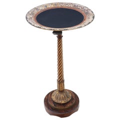 Antique Gilt and Walnut Decorated Wine or Side Table