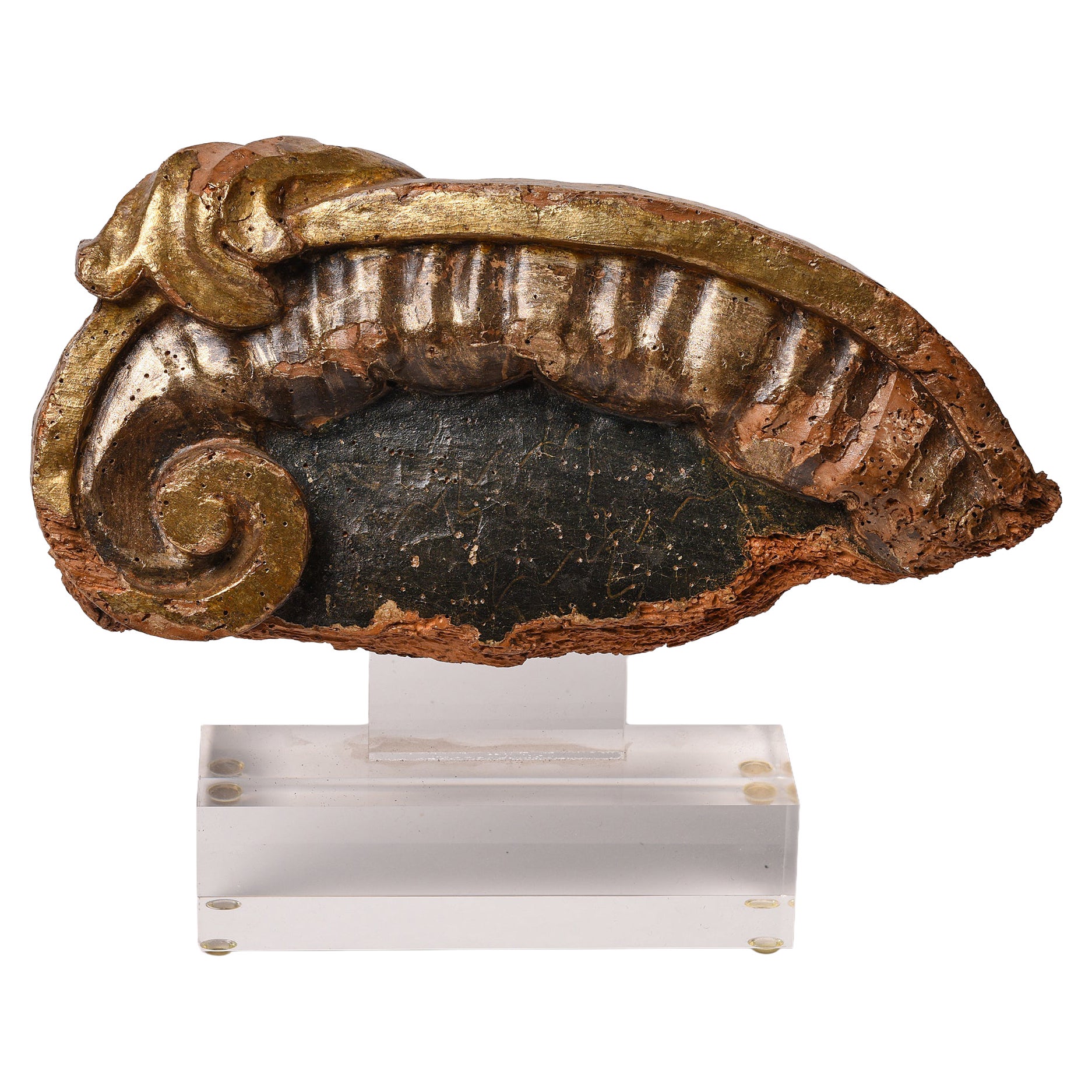 Gilt Antique Frieze Fragment, Louis XV Style, France, 1670 For Sale
