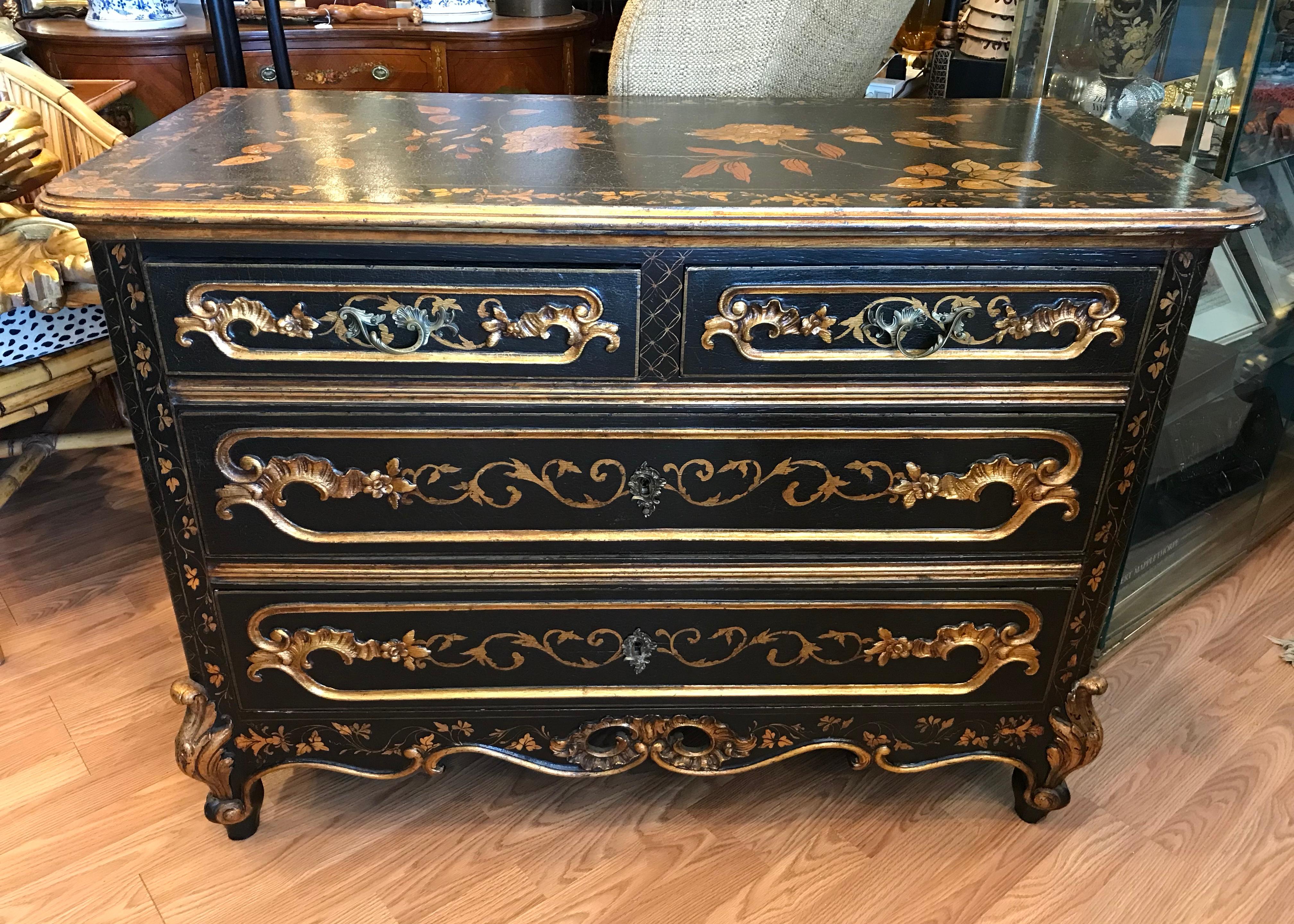European Gilt Appointed Continental Commode For Sale