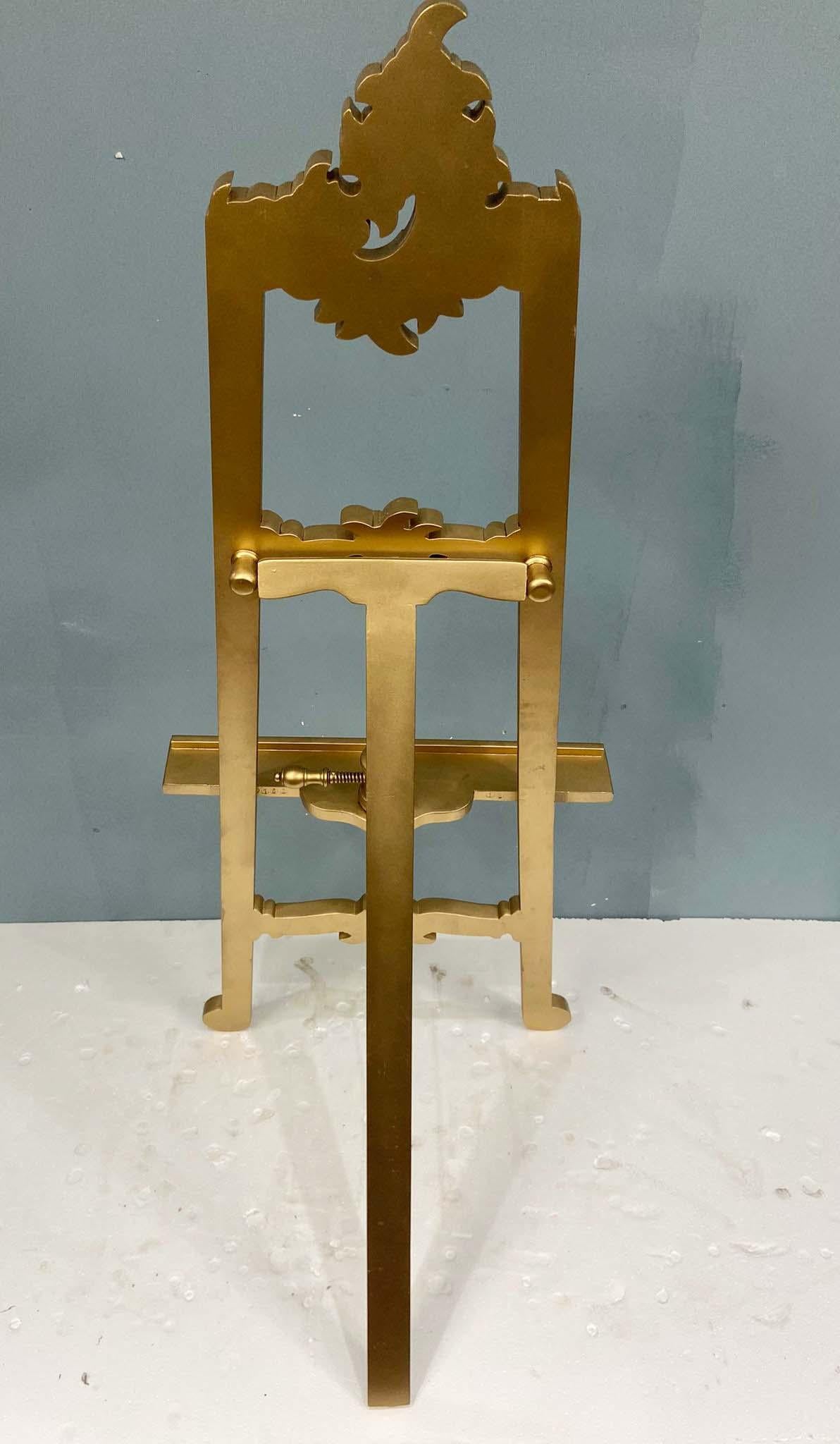 Gilt Artist Easel Picture Stand Adjustable Height For Sale 4