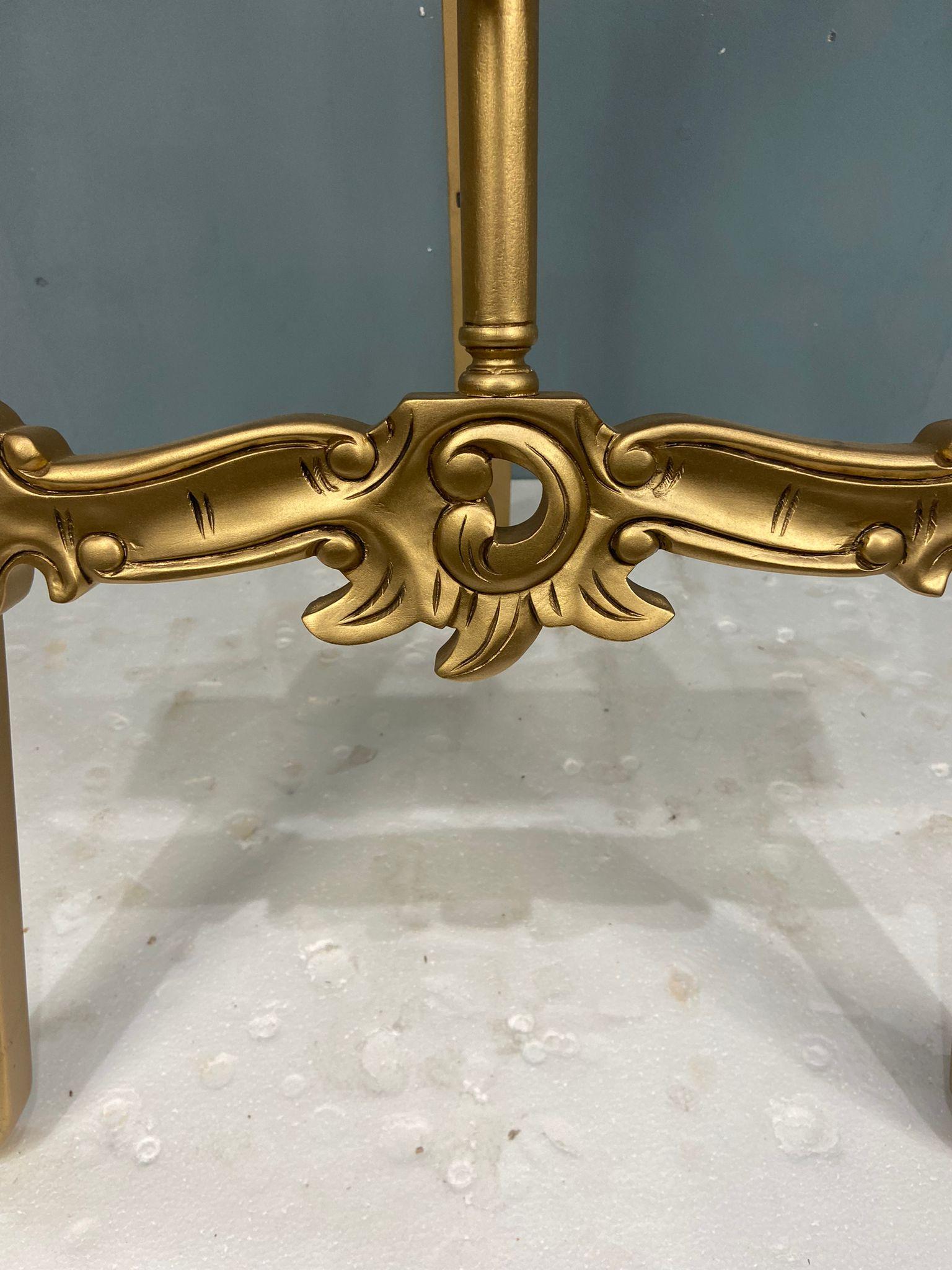 Gilt Artist Easel Picture Stand Adjustable Height In Good Condition For Sale In Potters Bar, GB
