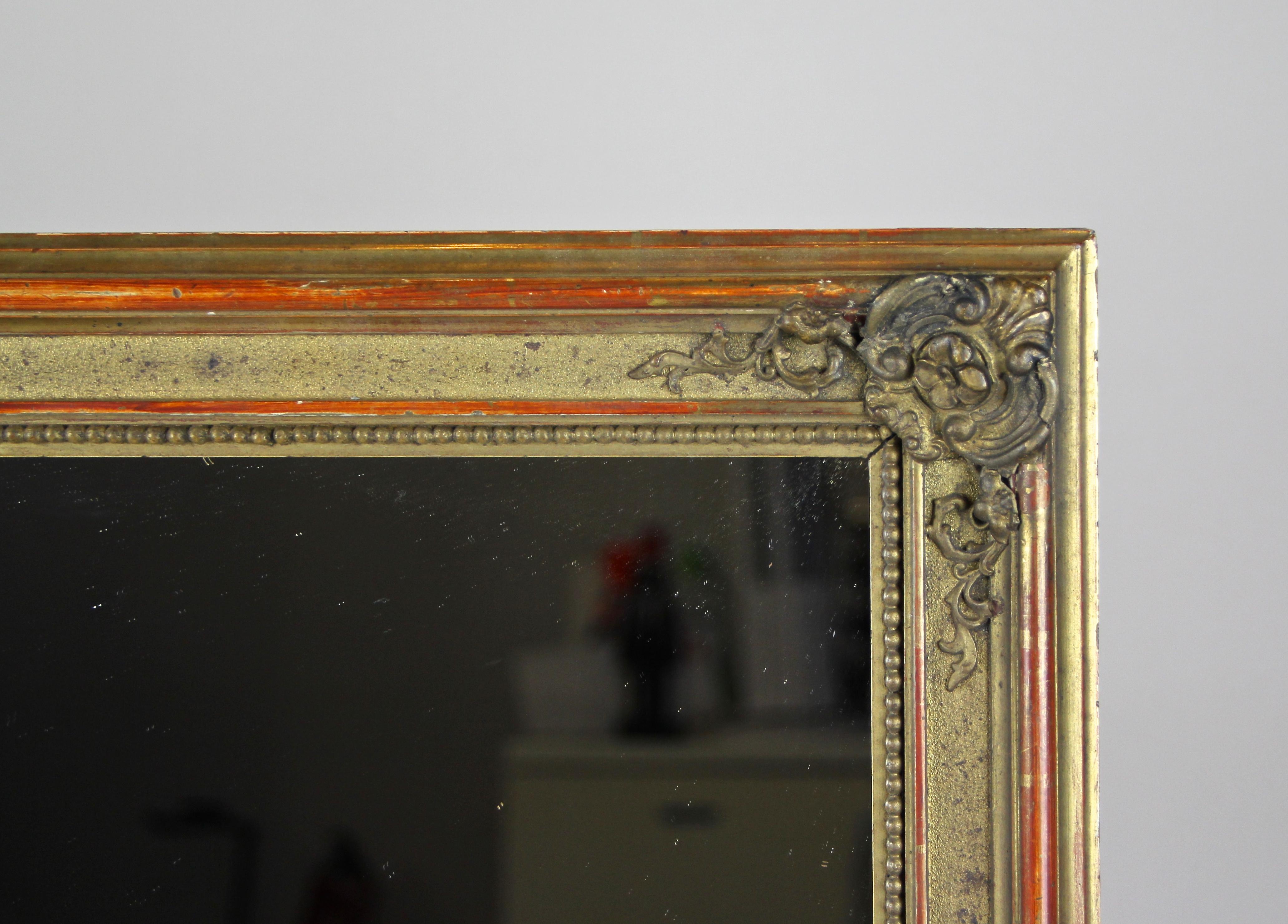 19th Century Gilt Biedermeier Wall Mirror, Austria, circa 1850