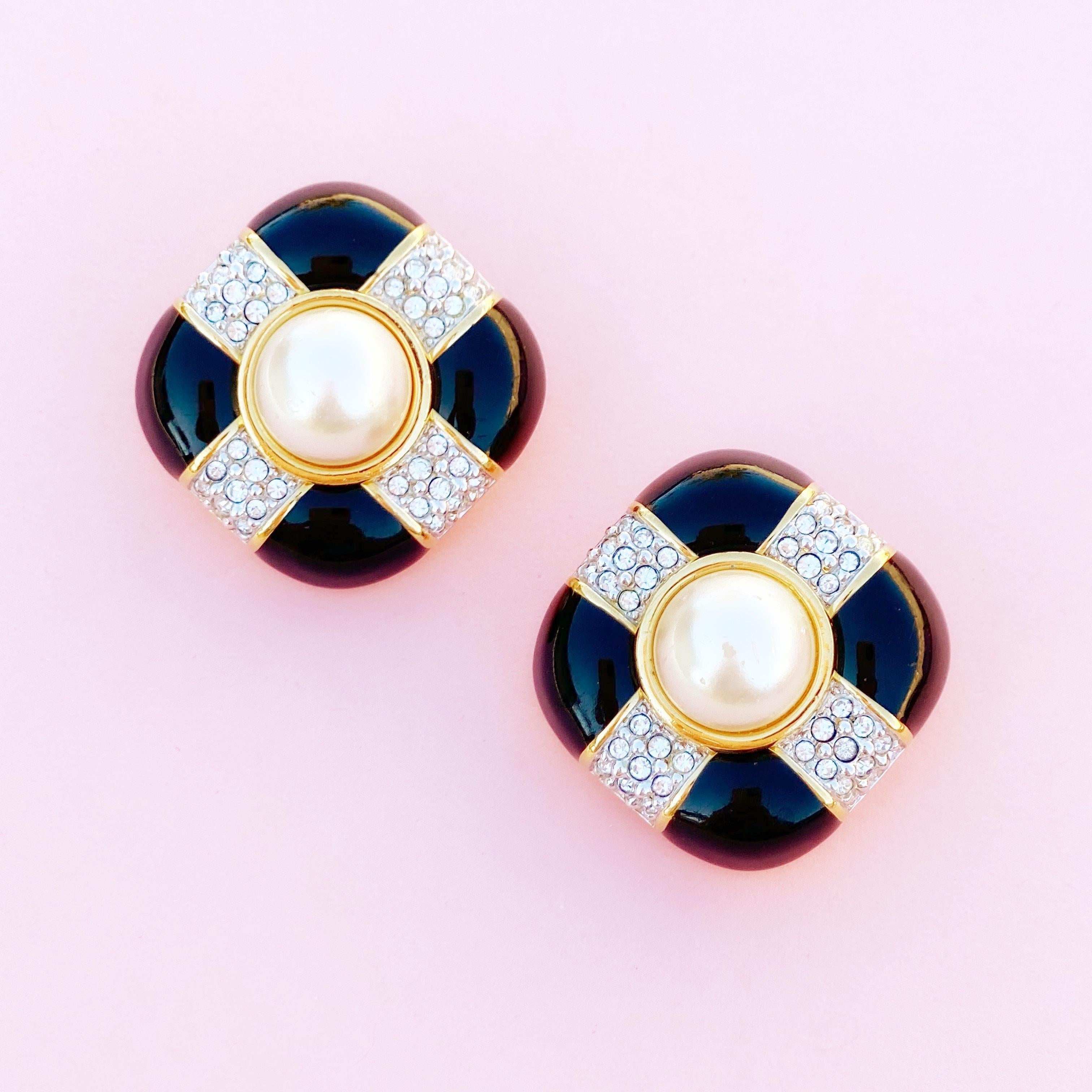swarovski pearl earrings