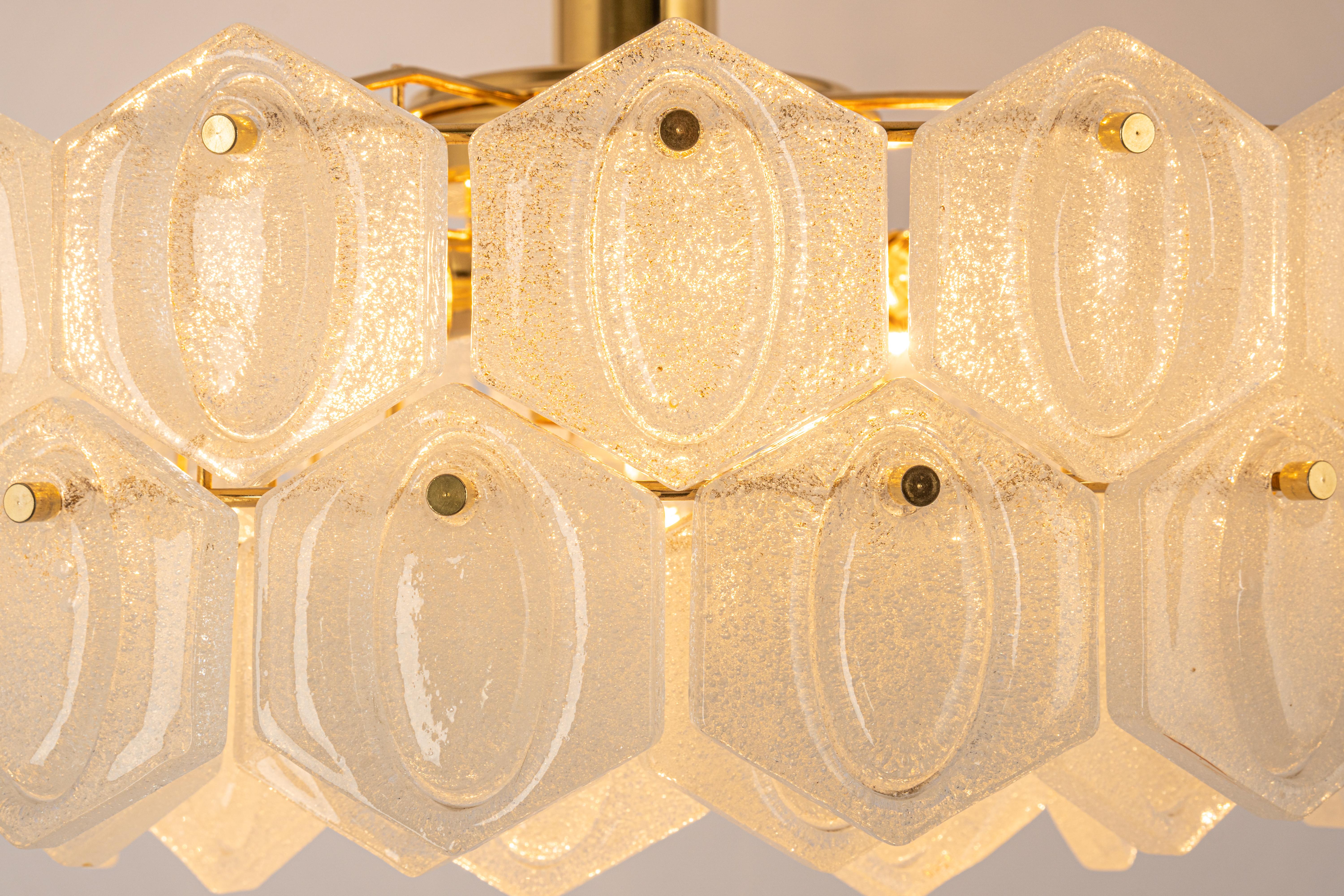 Gilt Brass and Crystal Glass Chandelier by Kinkeldey, Germany, 1970s 6