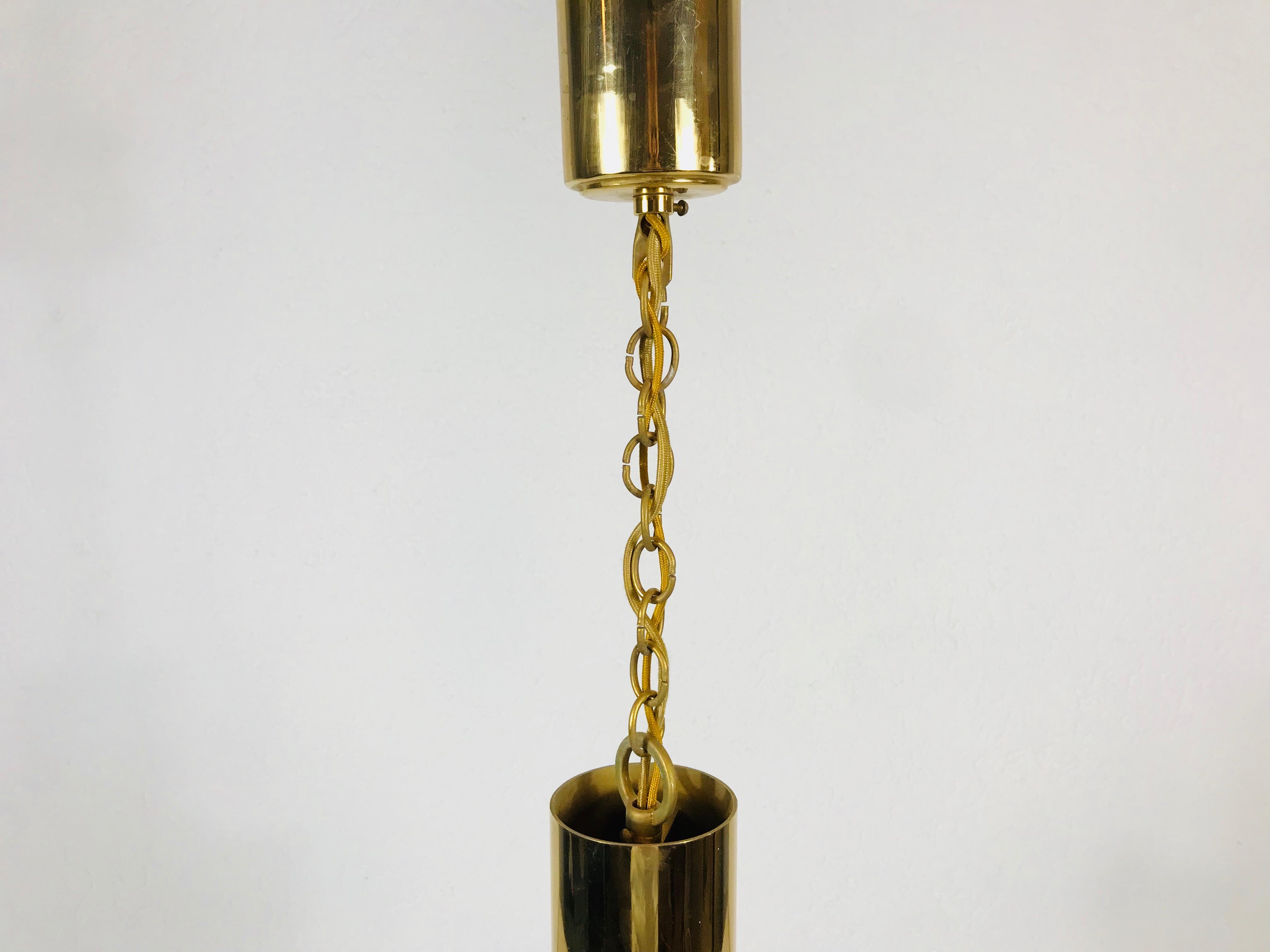 Gilt Brass and Crystal Glass Chandelier by Palwa, Germany, 1970s For Sale 2