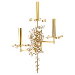 Gilt Brass and Crystal Glass Sconce from Hans Harald Rath J. & L. Lobmeyr, 1960s