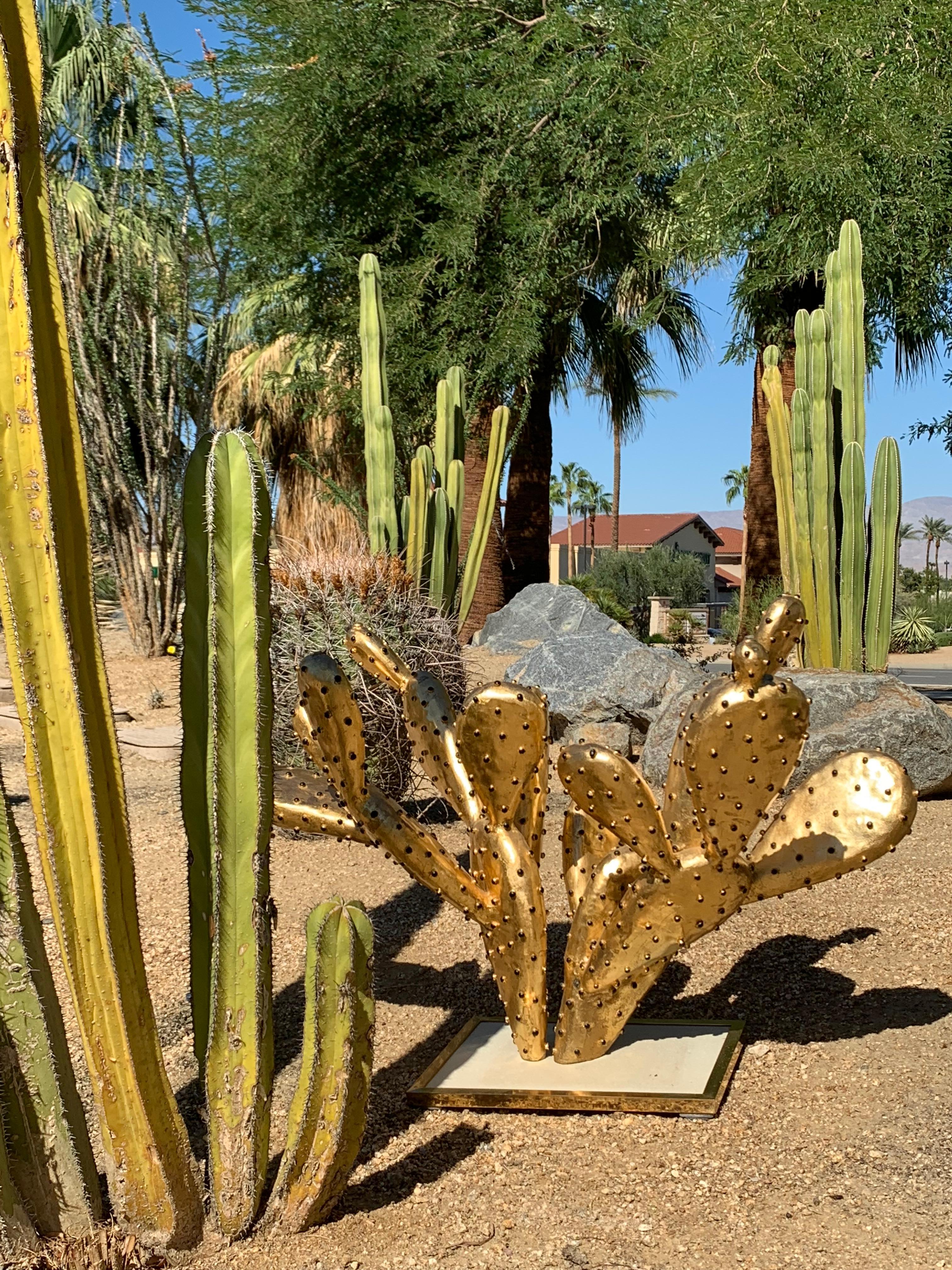 Gilt Brass Cactus Coffee Table 