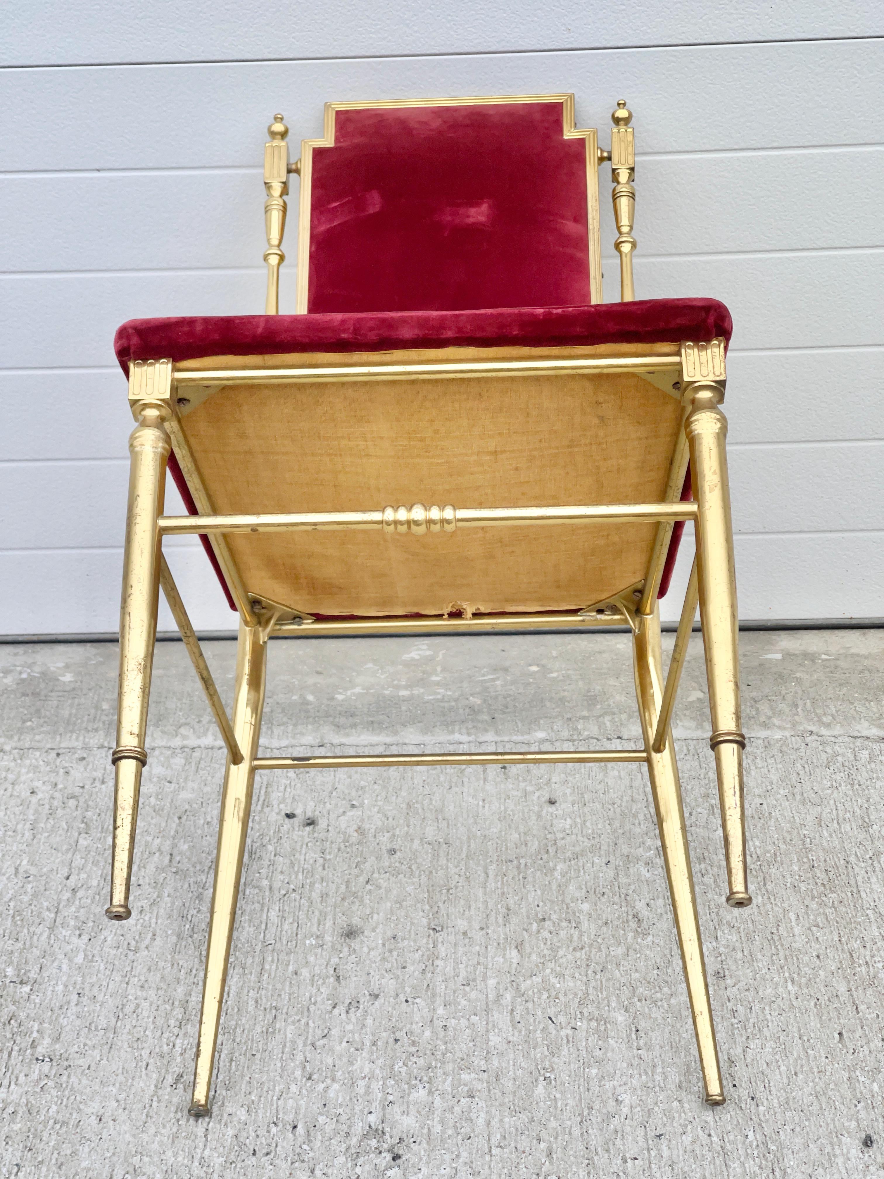 Chaise Chiavari en laiton doré Style néoclassique en vente 6