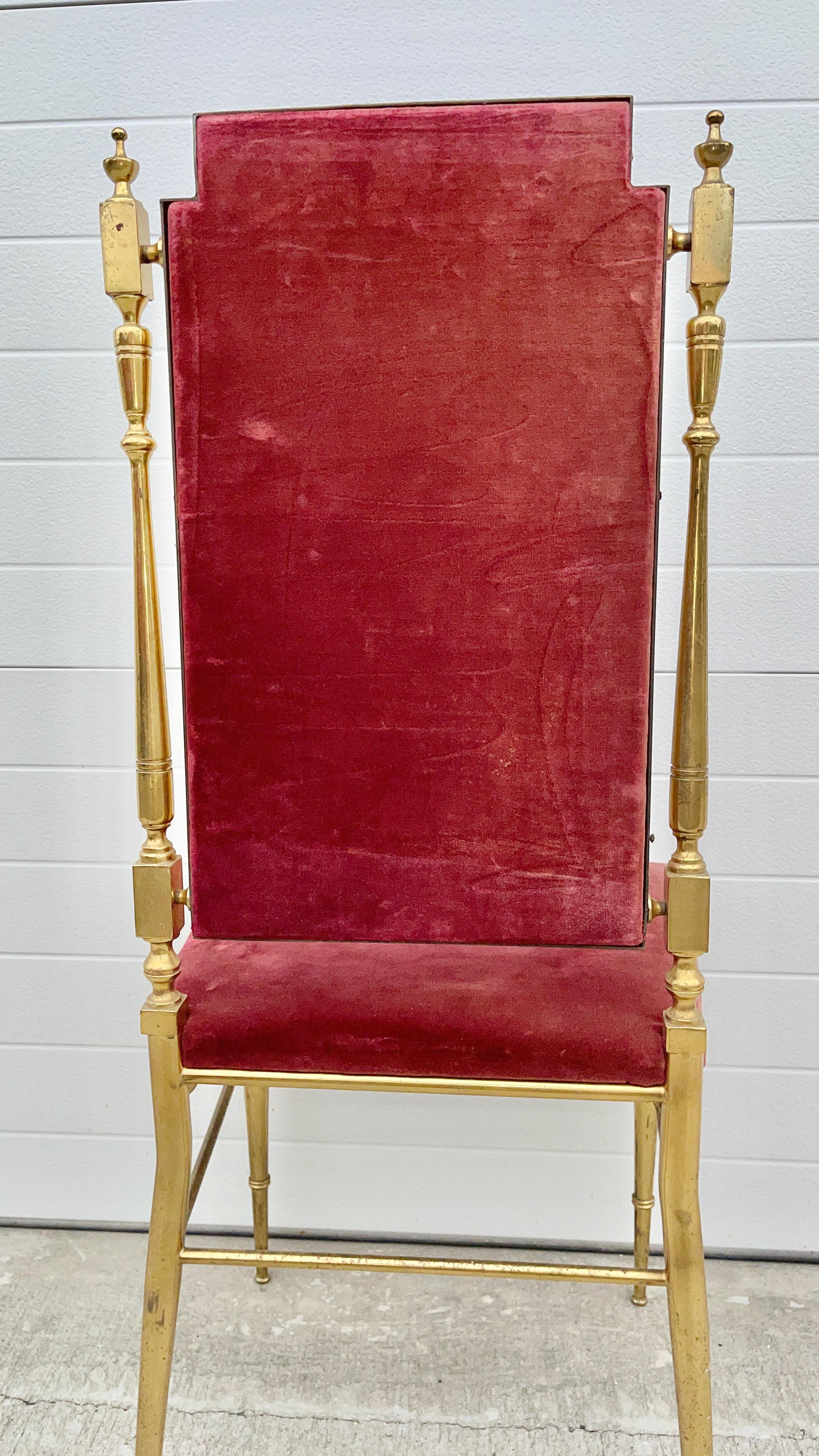 Chaise Chiavari en laiton doré Style néoclassique en vente 1