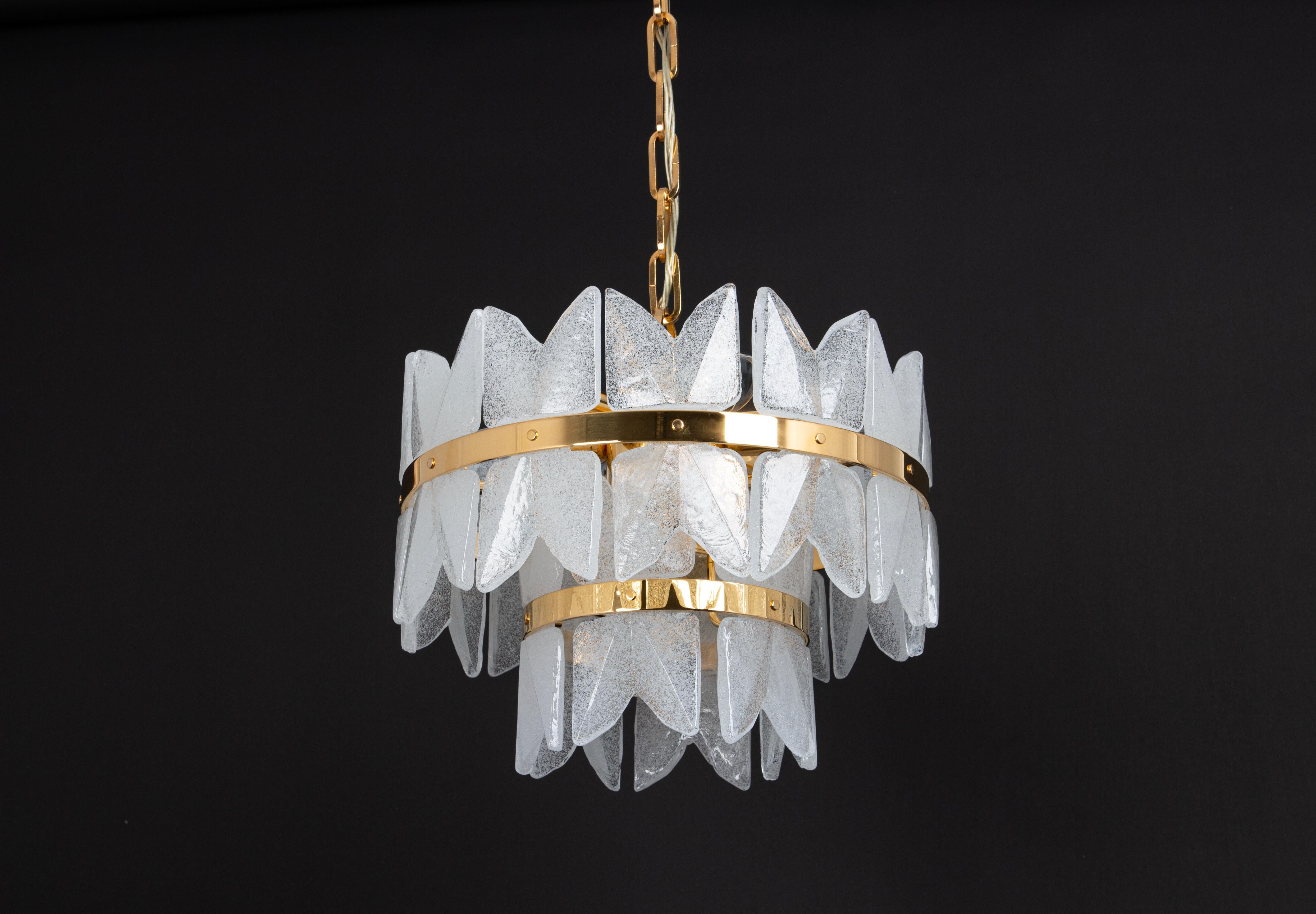 Gilt Brass, Crystal Glass Light Chandelier Corina, Kalmar, Austria, 1970 For Sale 5