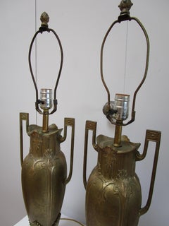 Vergoldetes Messing Vintage Neo Classical Revival Tischlampen