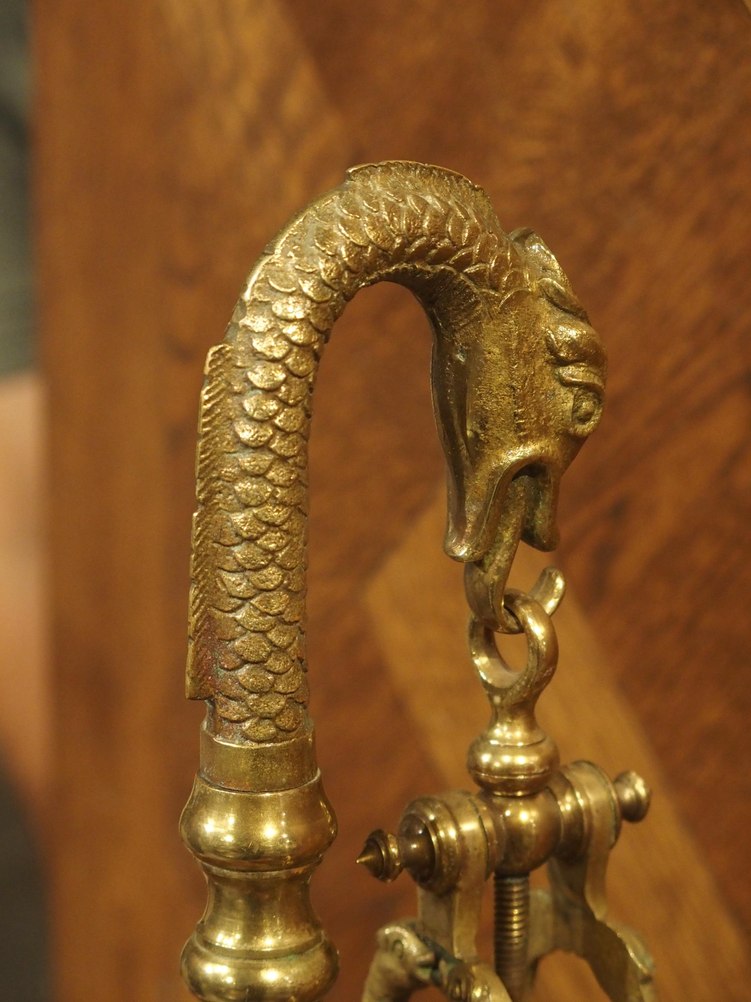 Gilt Bronze and Brass Apothecary Scale with Dolphin and Serpent Decoration 6