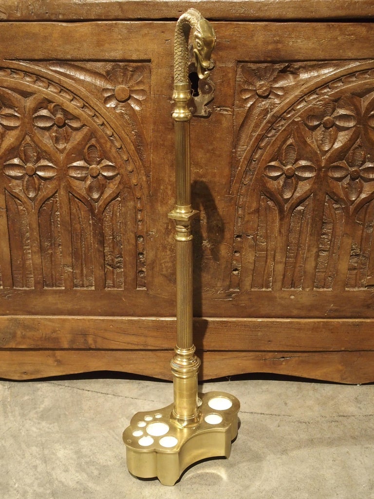 Gilt Bronze and Brass Apothecary Scale with Dolphin and Serpent Decoration In Good Condition For Sale In Dallas, TX