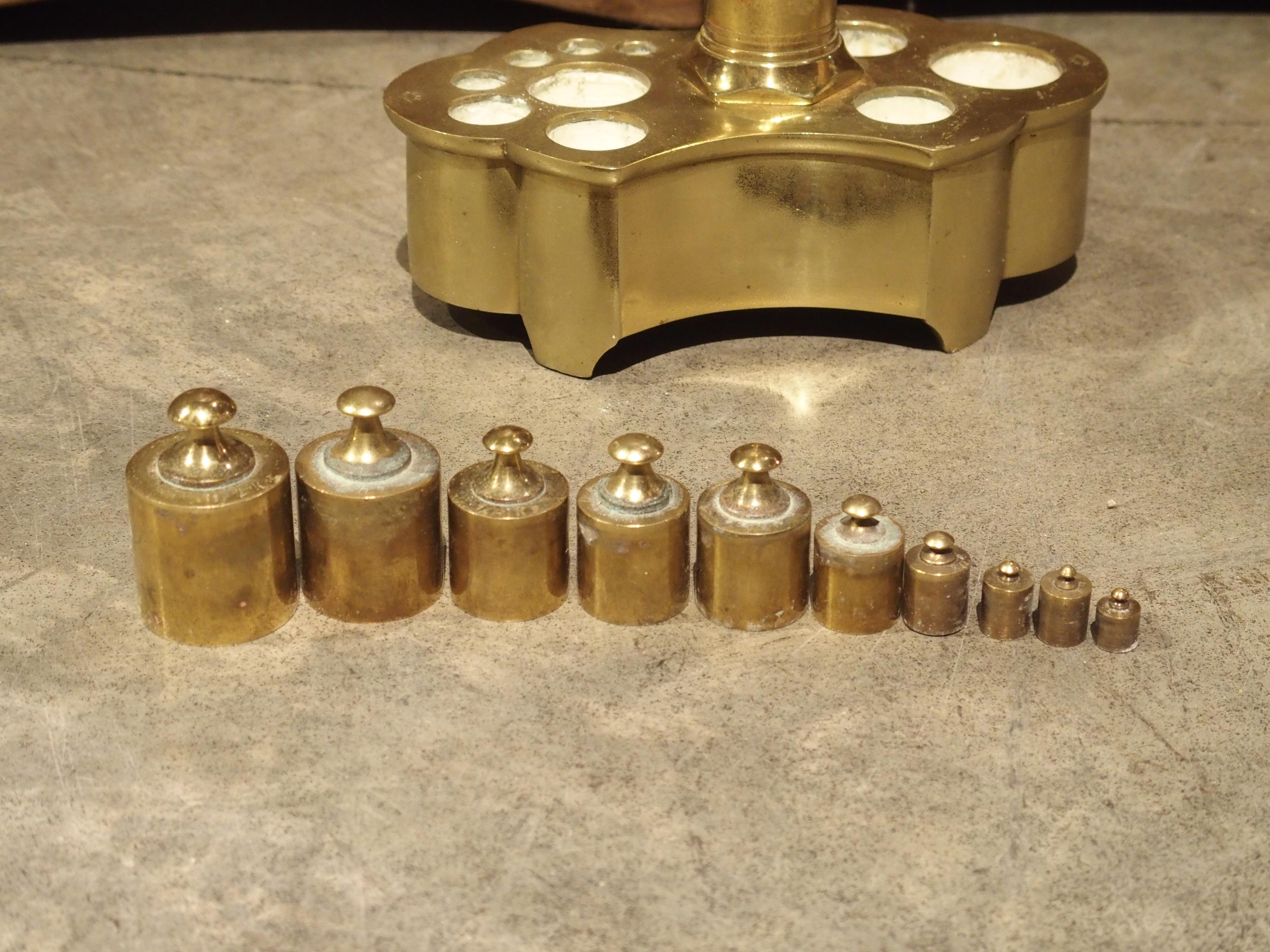 antique brass scale