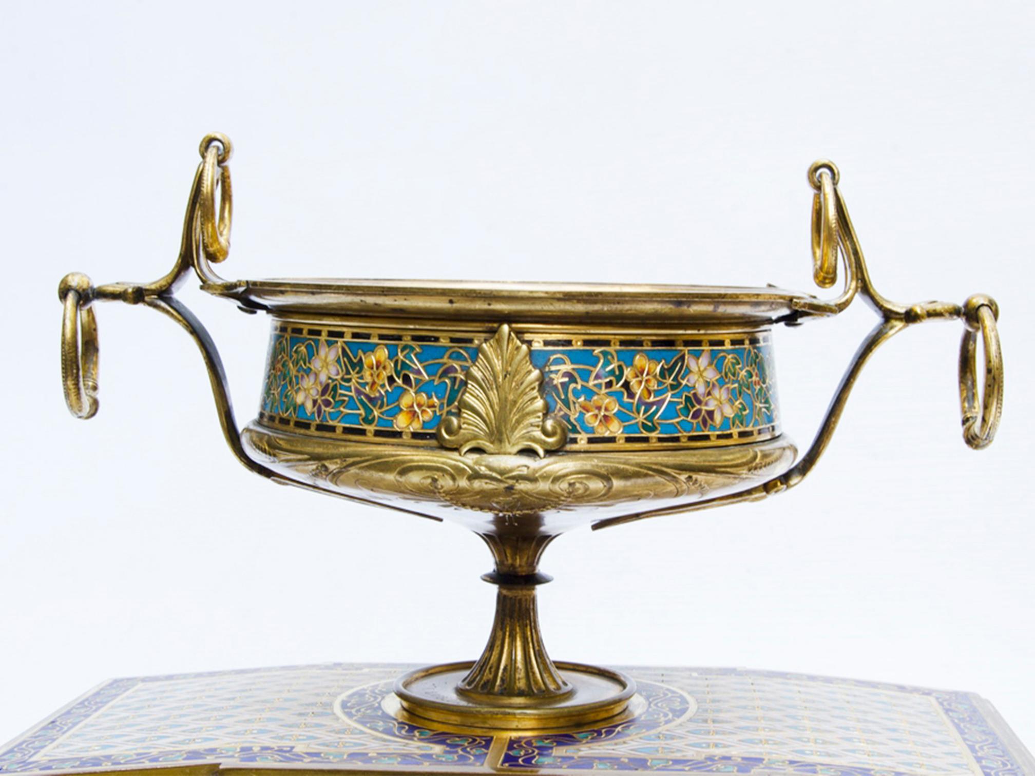 Bronze Gilt bronze and cloisonné enamels, Set By Barbedienne And Louis-constant Sévin