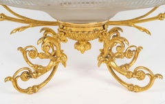 Gilt Bronze and Crystal bBowl, 19th Century, Napoleon III Period.