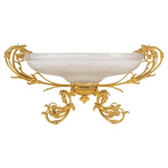 Gilt Bronze and Crystal bBowl, 19th Century, Napoleon III Period.