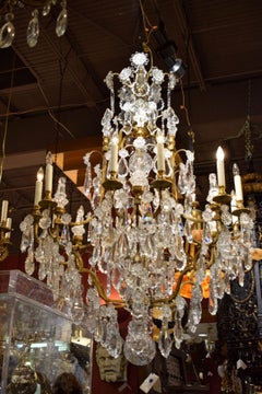 Gilt Bronze and Crystal Chandelier by Baccarat, circa 1920