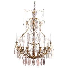 Gilt Bronze and Crystal French Chandelier