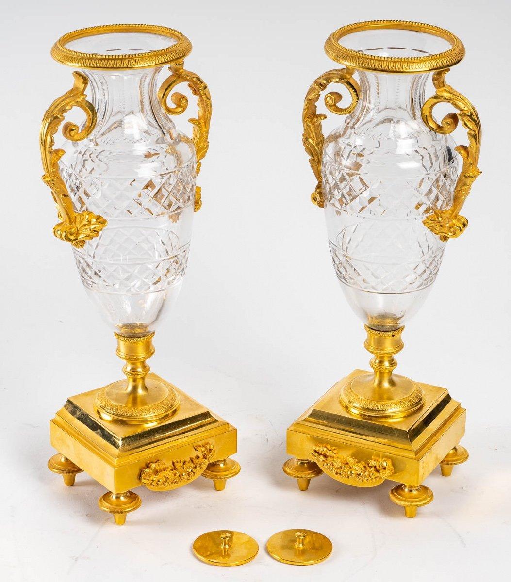 Gilt Bronze and Cut Crystal Mantel Set, 19th Century 2