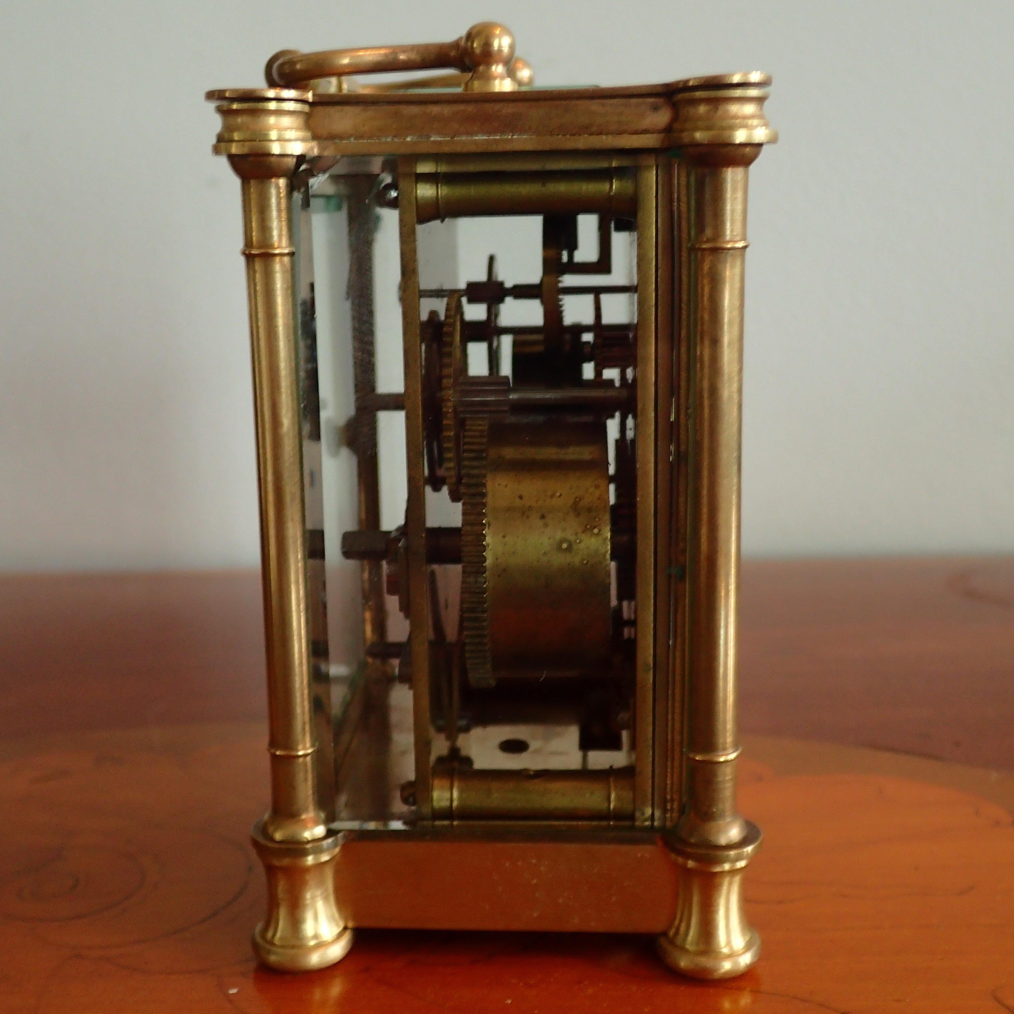 Gilt Bronze and Enamel French Officer’s Clock 4