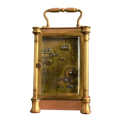 Gilt Bronze and Enamel French Officer’s Clock