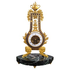 Gilt Bronze And Enamelled Clock, 18th Century Period