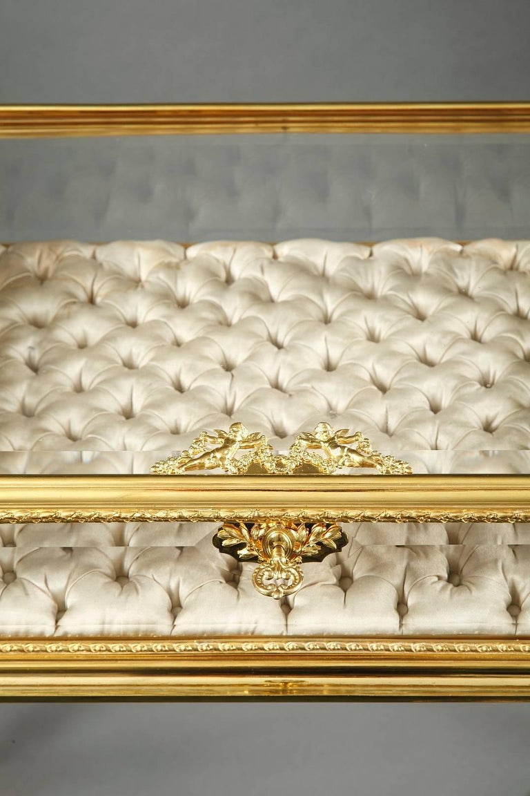 Gilt Bronze and Glass Napoleon III Display Case in Neoclassical Taste ...
