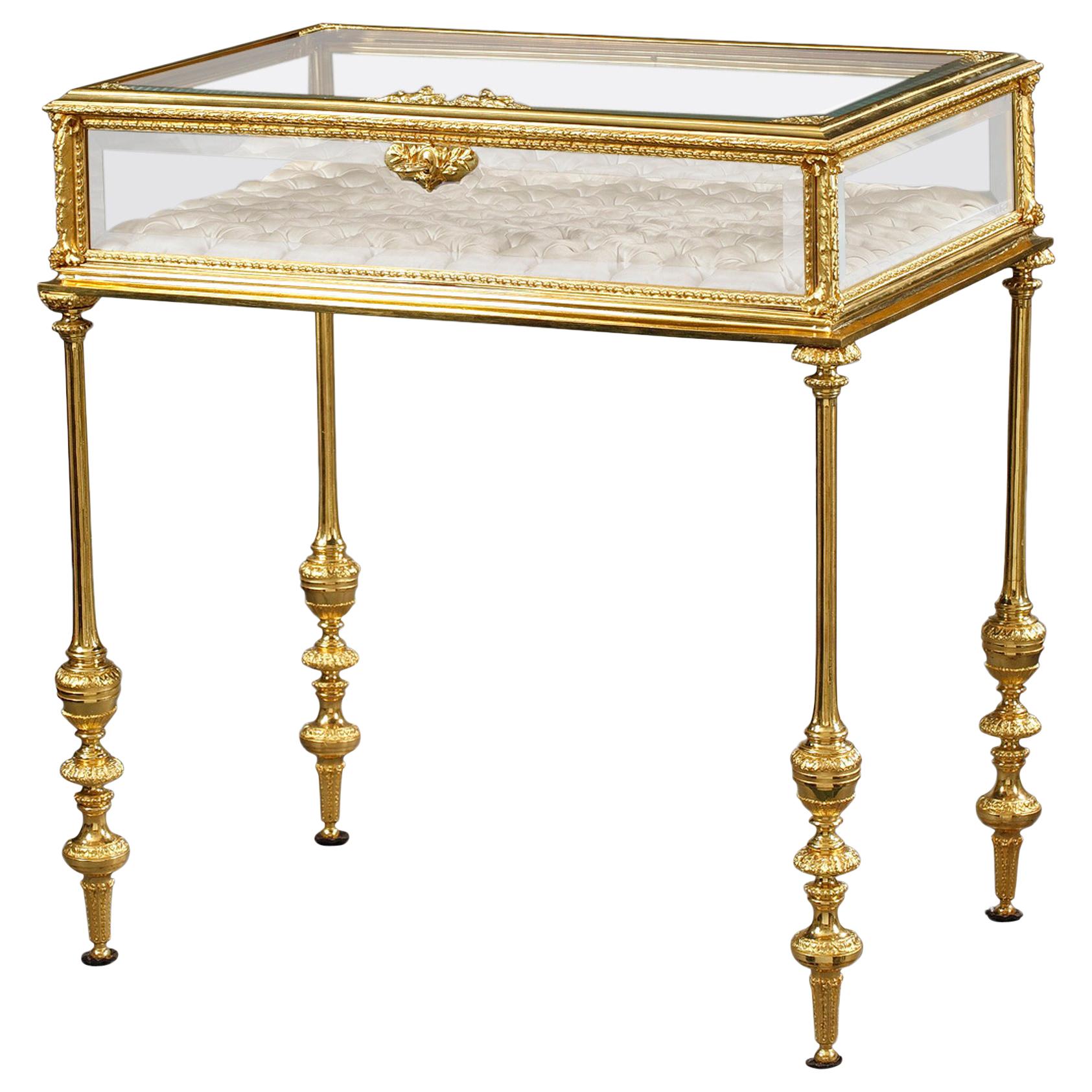 Gilt Bronze and Glass Napoleon III Display Case in Neoclassical Taste