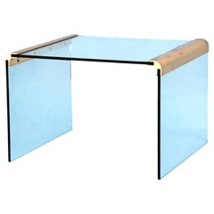 Gilt bronze and glass side table by Pace Collection