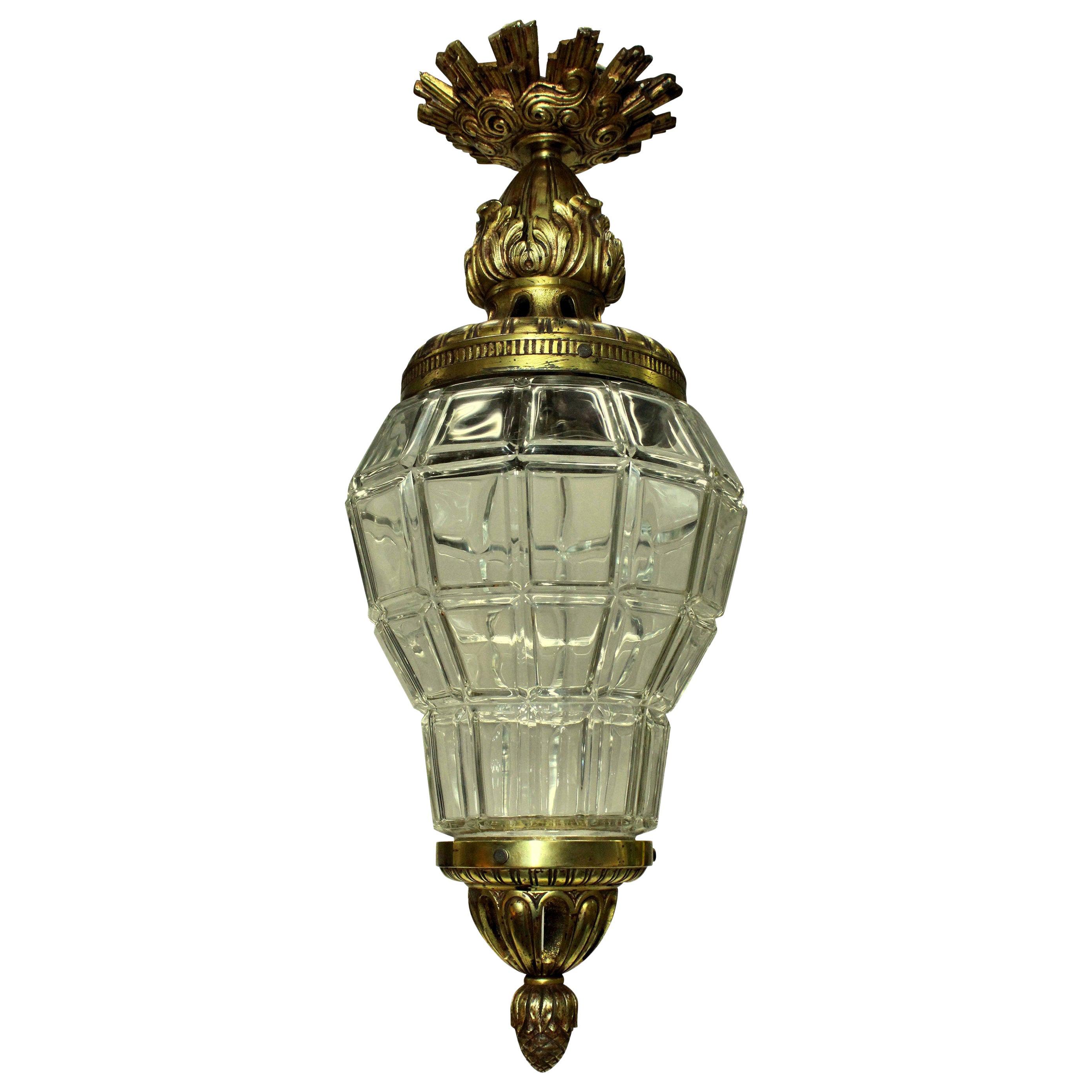 Gilt Bronze and Glass Versailles Lantern