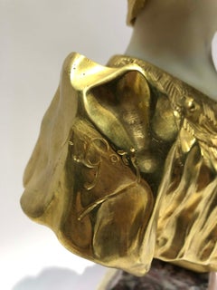 Gilt Bronze and Marble Sculpture Signed Affortunato Gory, Louis XV Style