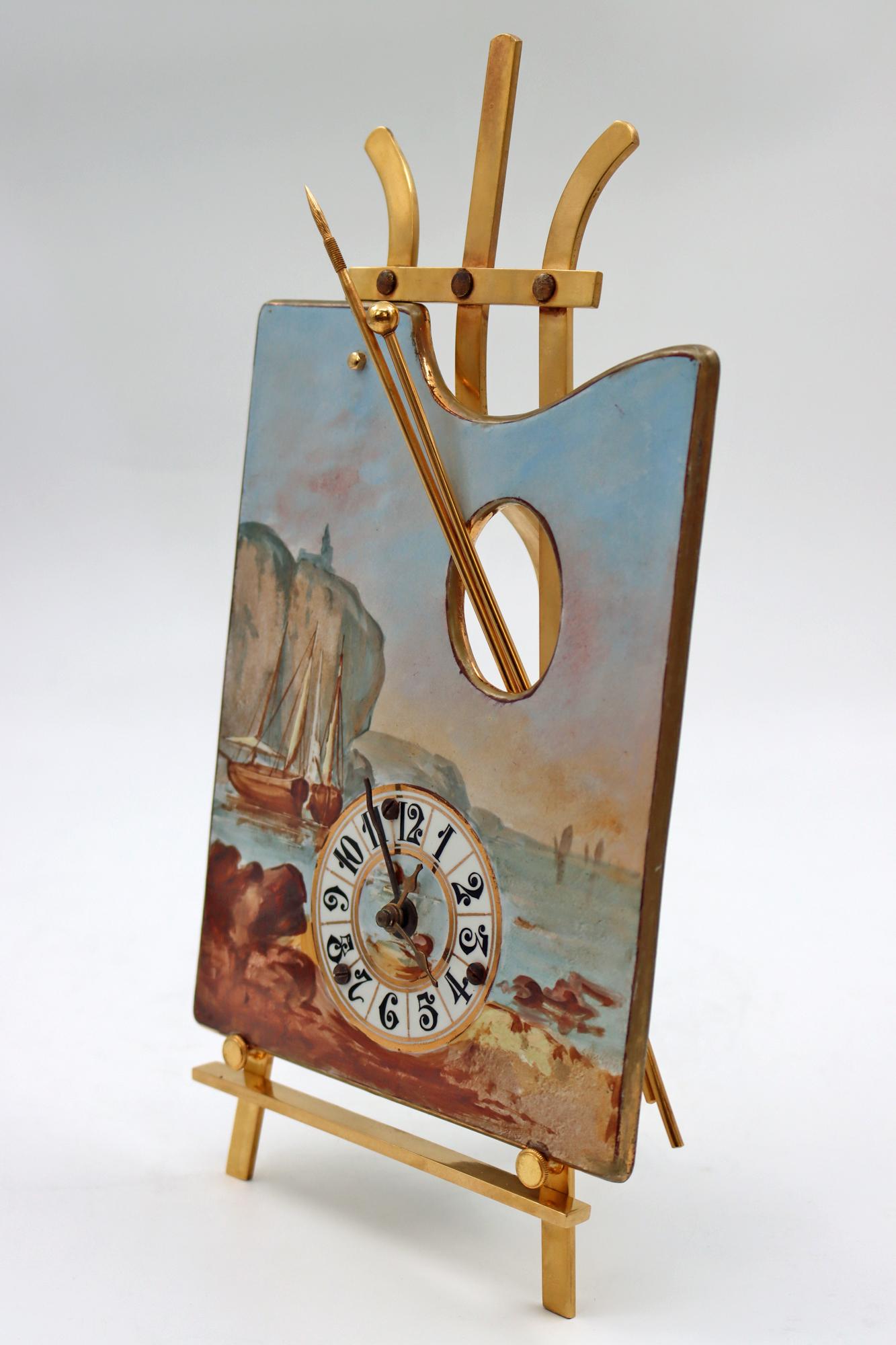 Gilt Bronze and Painted Porcelain Clock 3