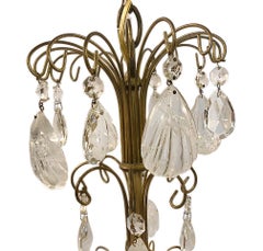 Gilt Bronze and Rock Crystal Chandelier