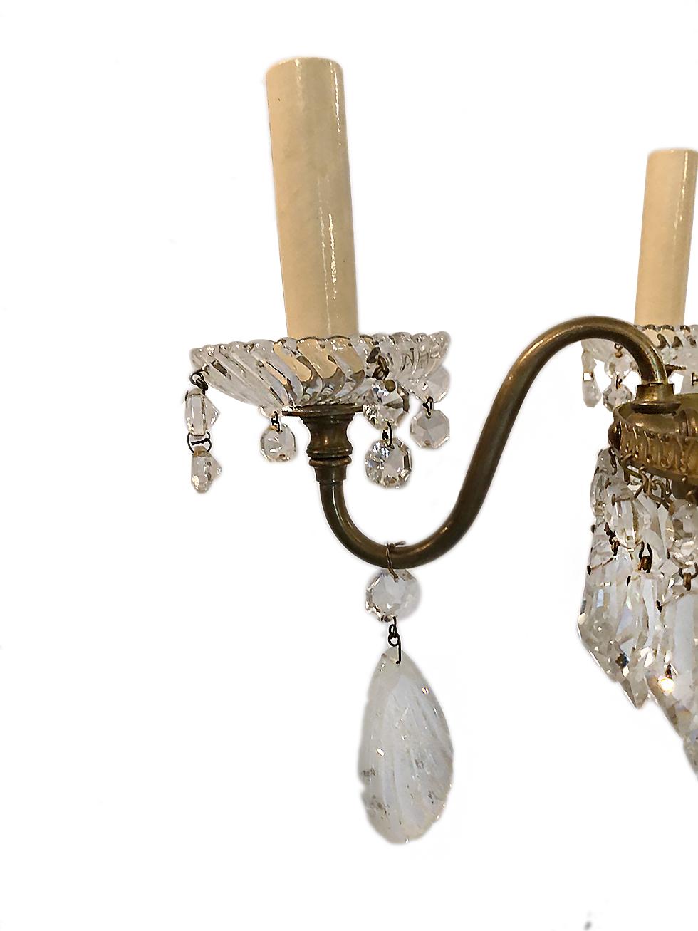 Gilt Bronze and Rock Crystal Chandelier In Good Condition For Sale In New York, NY