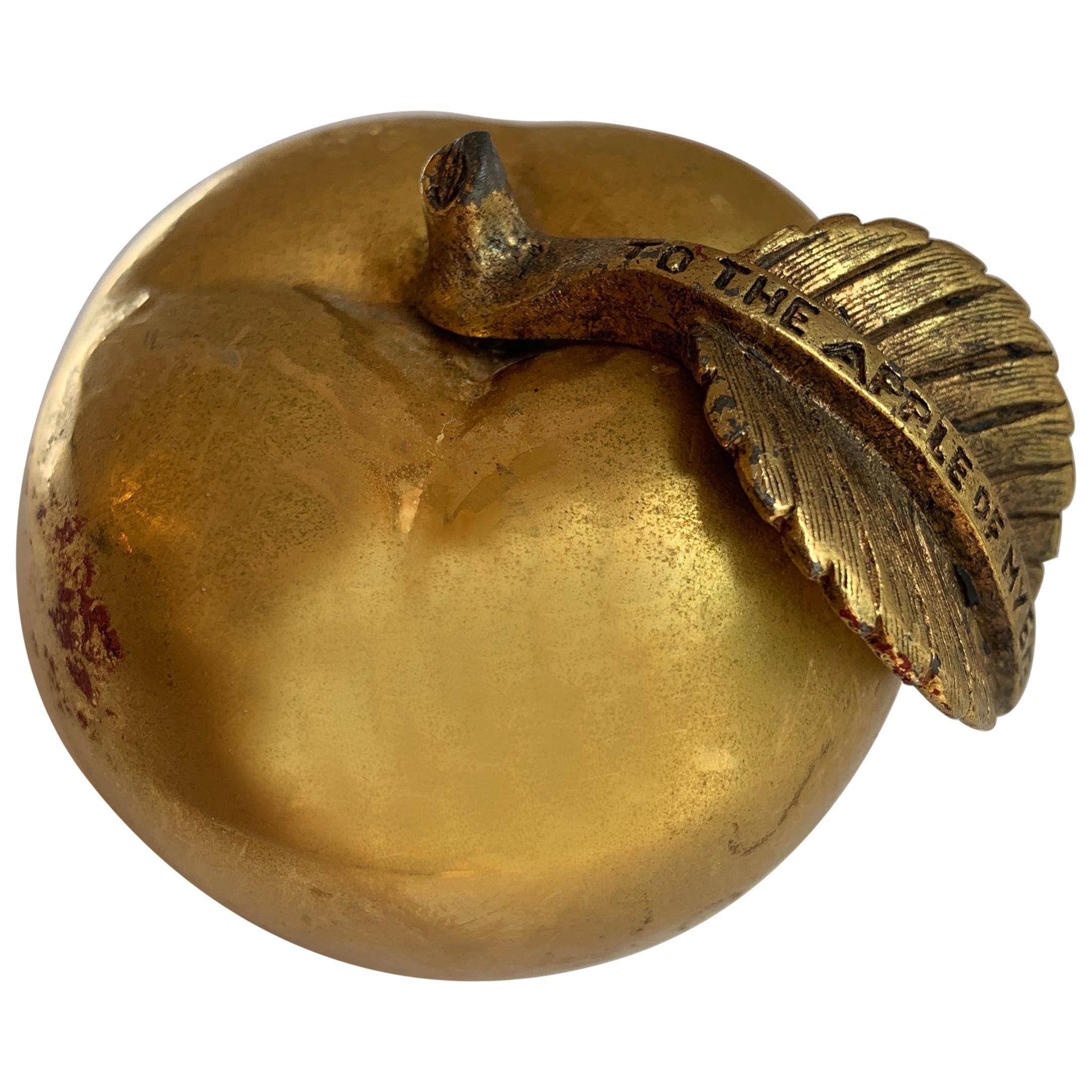 Gilt Bronze Apple Paper Weight
