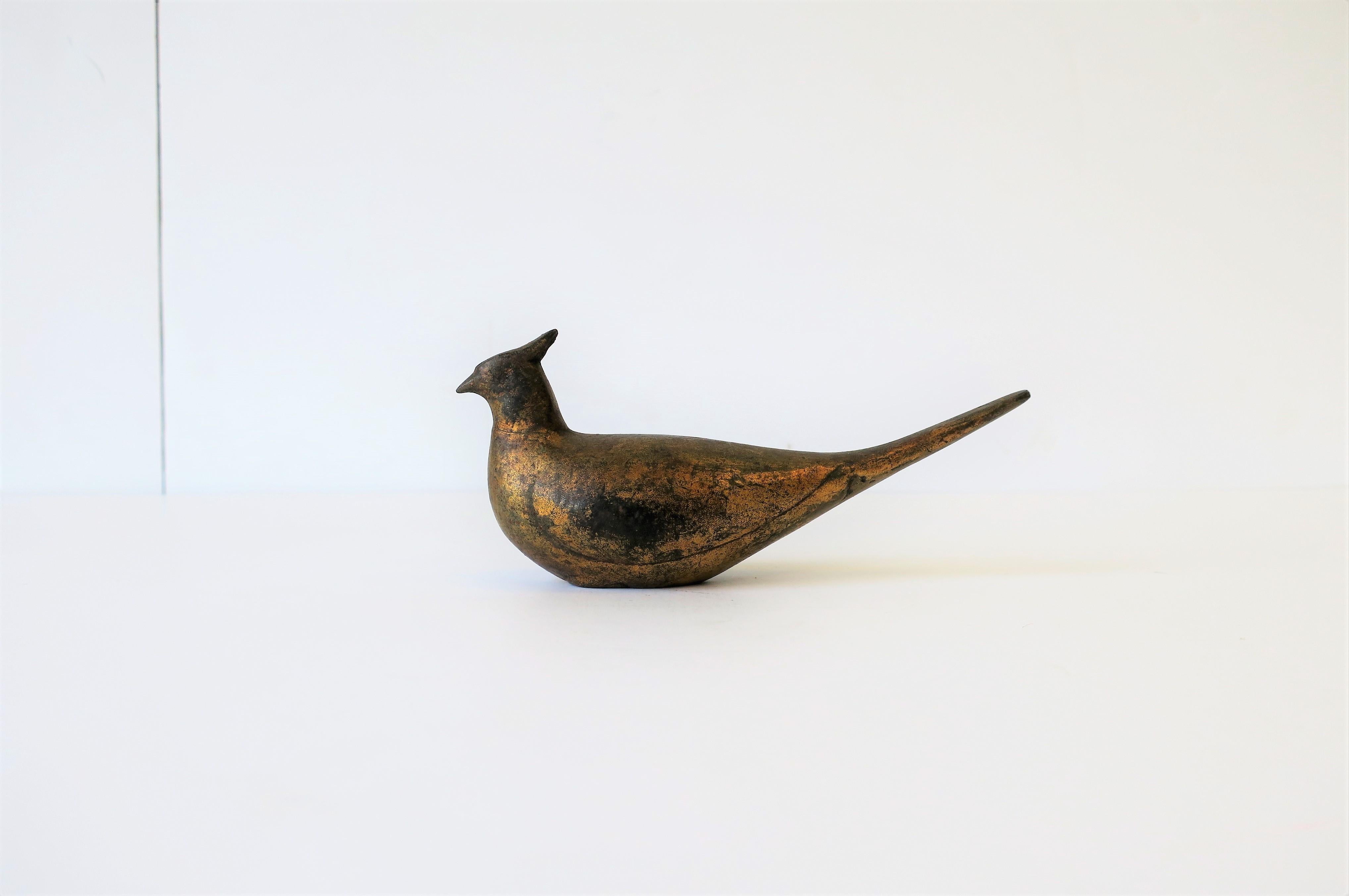 European Gilt Bronze Art Deco Pheasant Bird