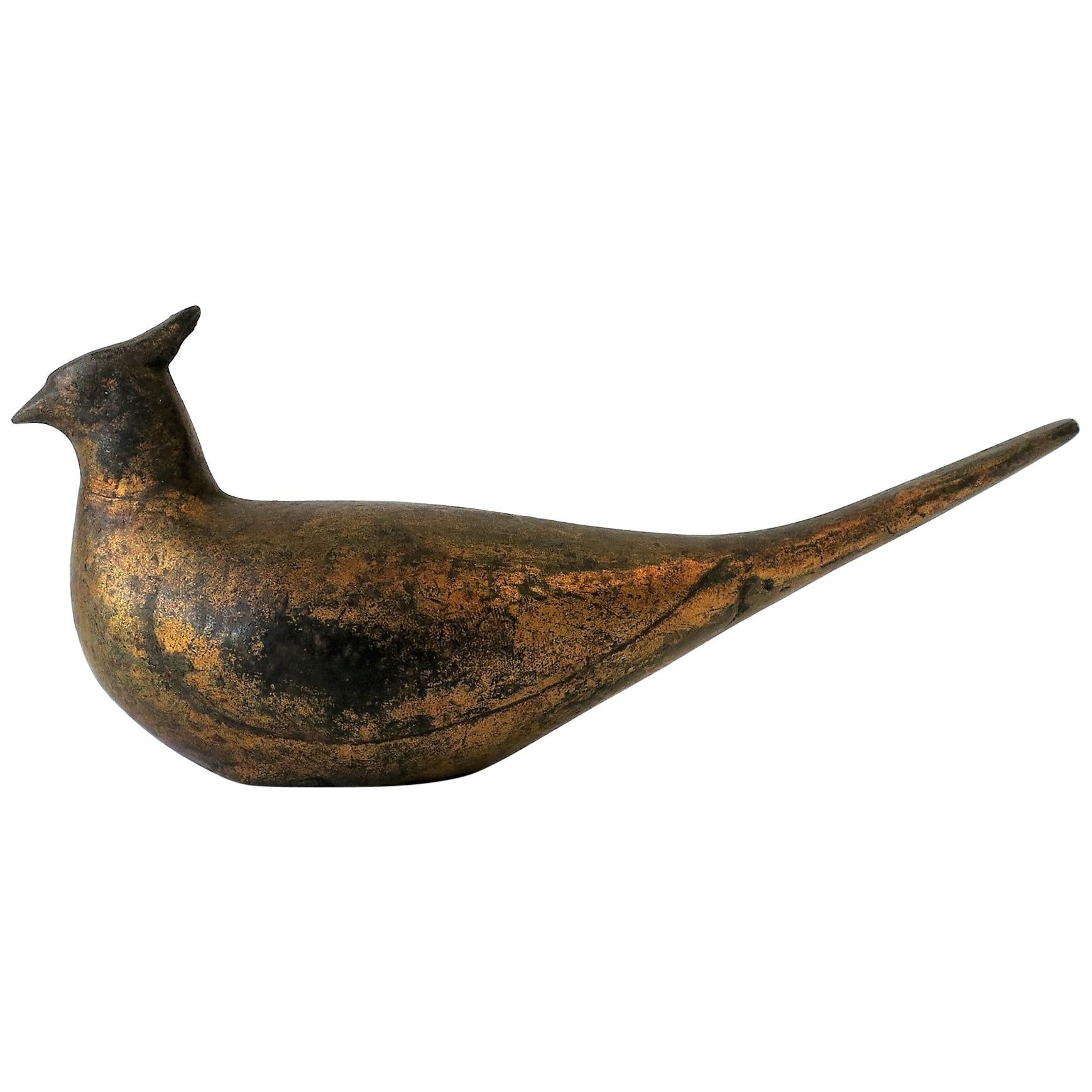 Gilt Bronze Art Deco Pheasant Bird