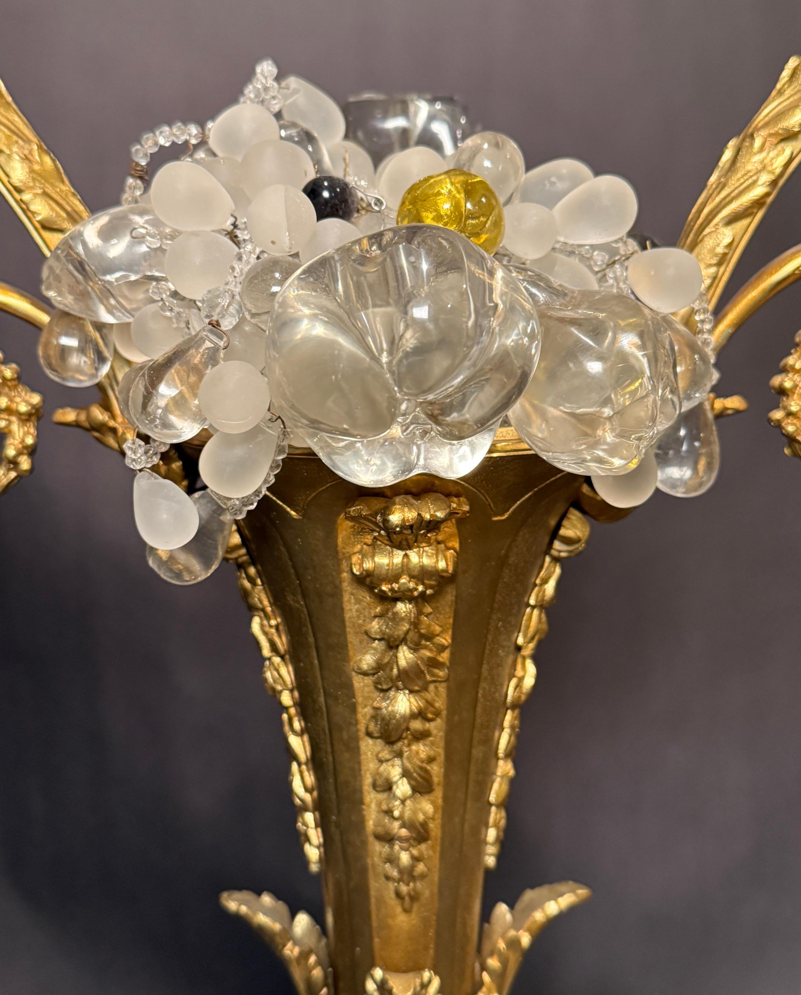 Lámpara de bronce dorado estilo Luis XVI de Baccarat Dorado en venta