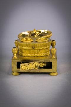 Gilt Bronze Basket Form Inkstand, French, circa 1810