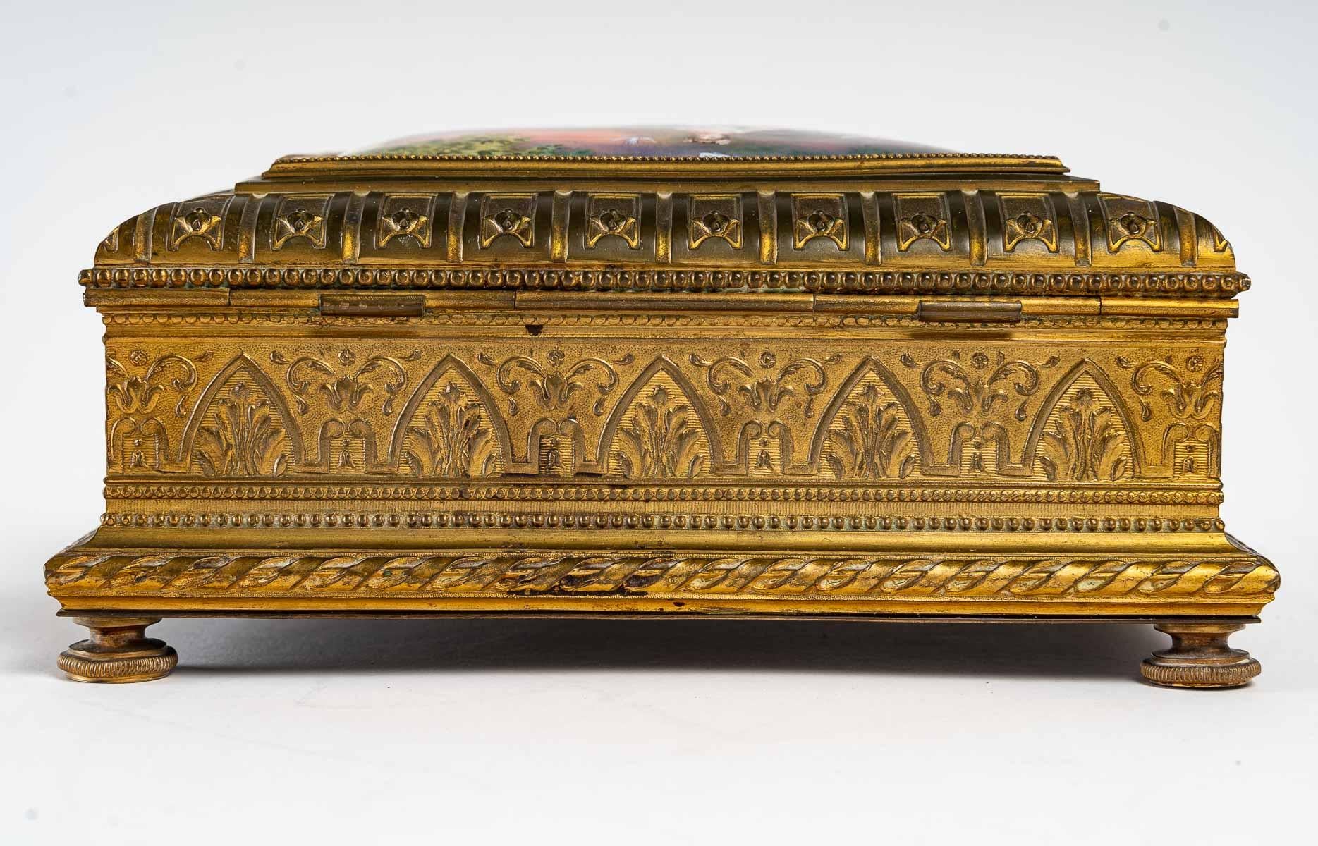 Napoleon III Gilt Bronze Box, 19th Century