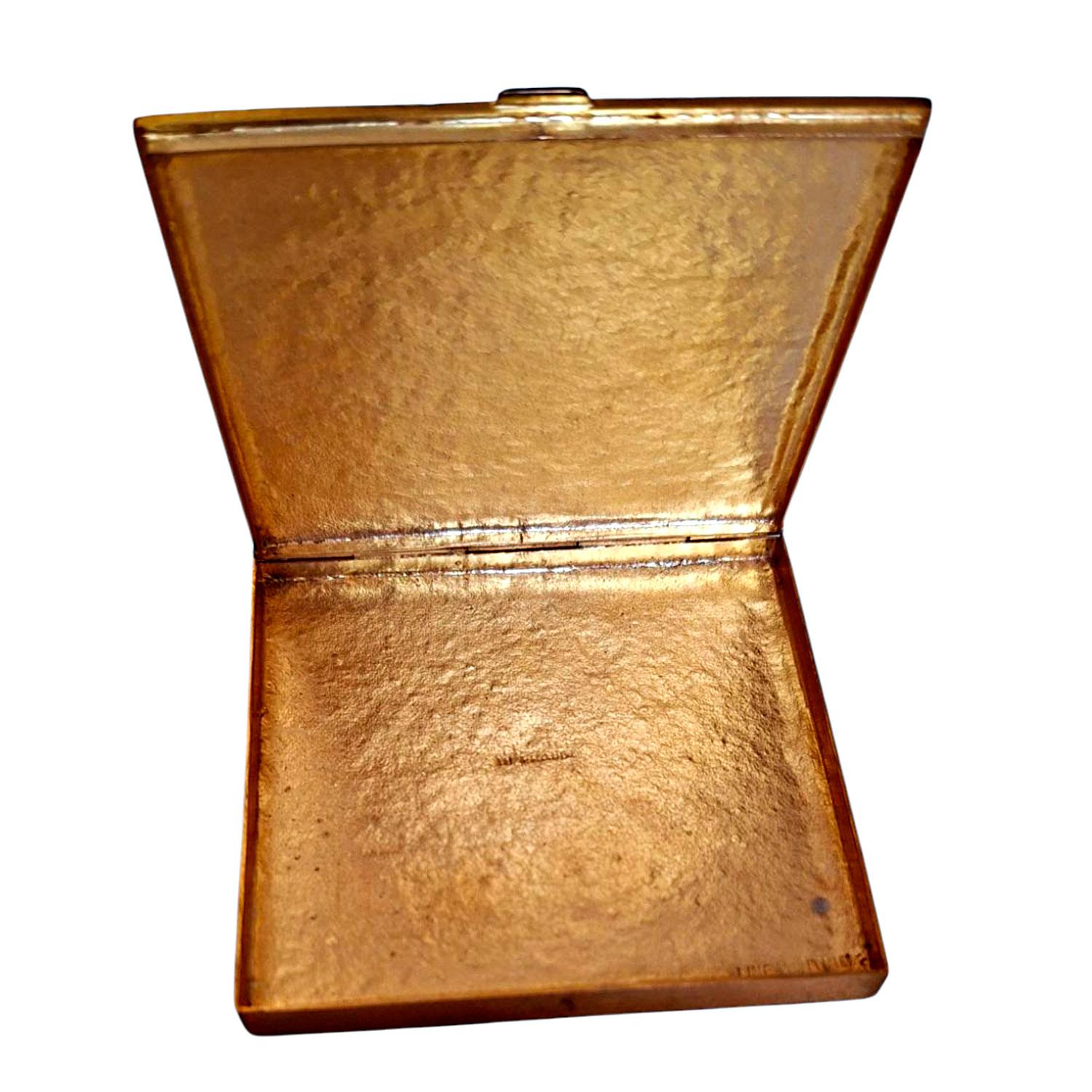 Mid-Century Modern Gilt bronze box by Line Vautrin 