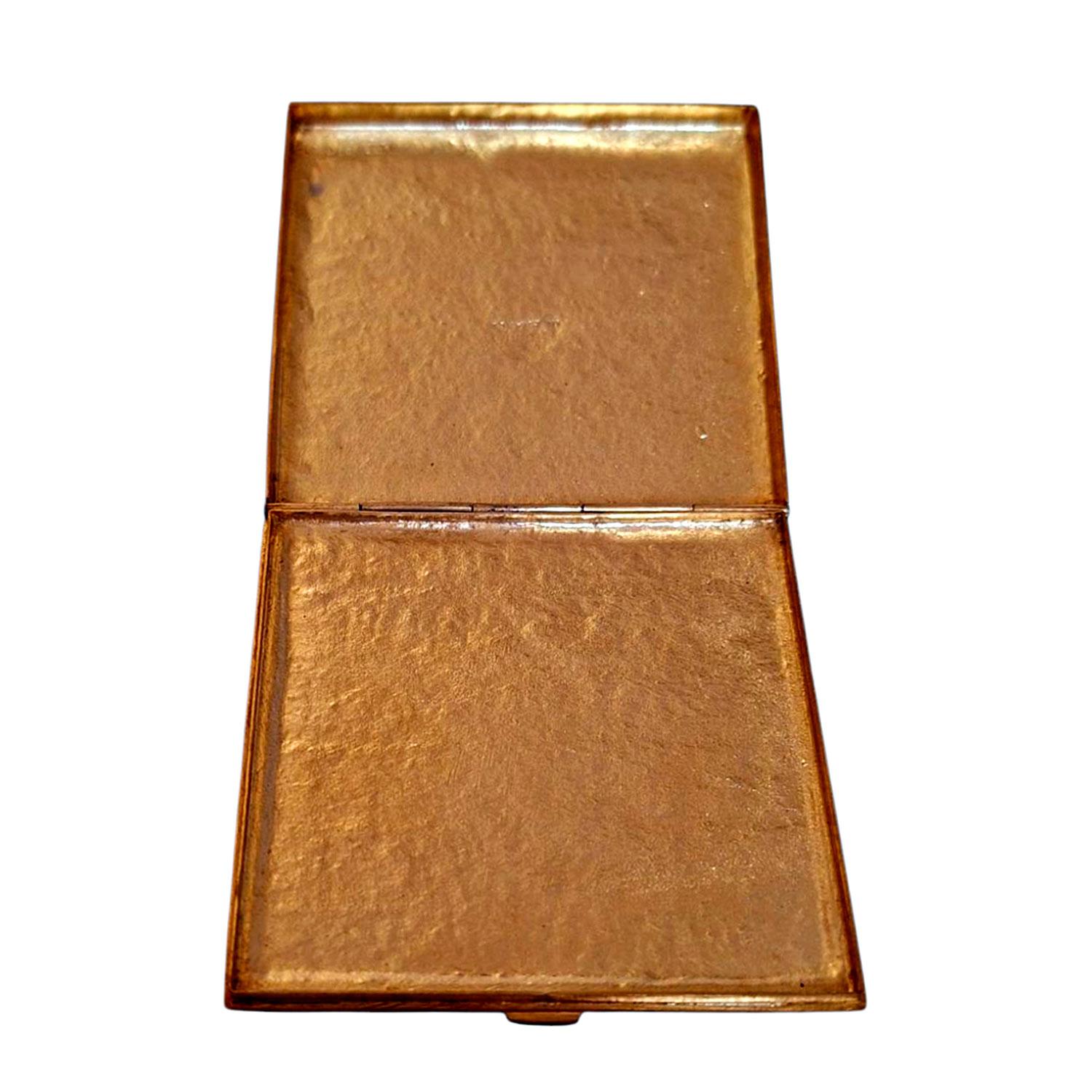 French Gilt bronze box by Line Vautrin 