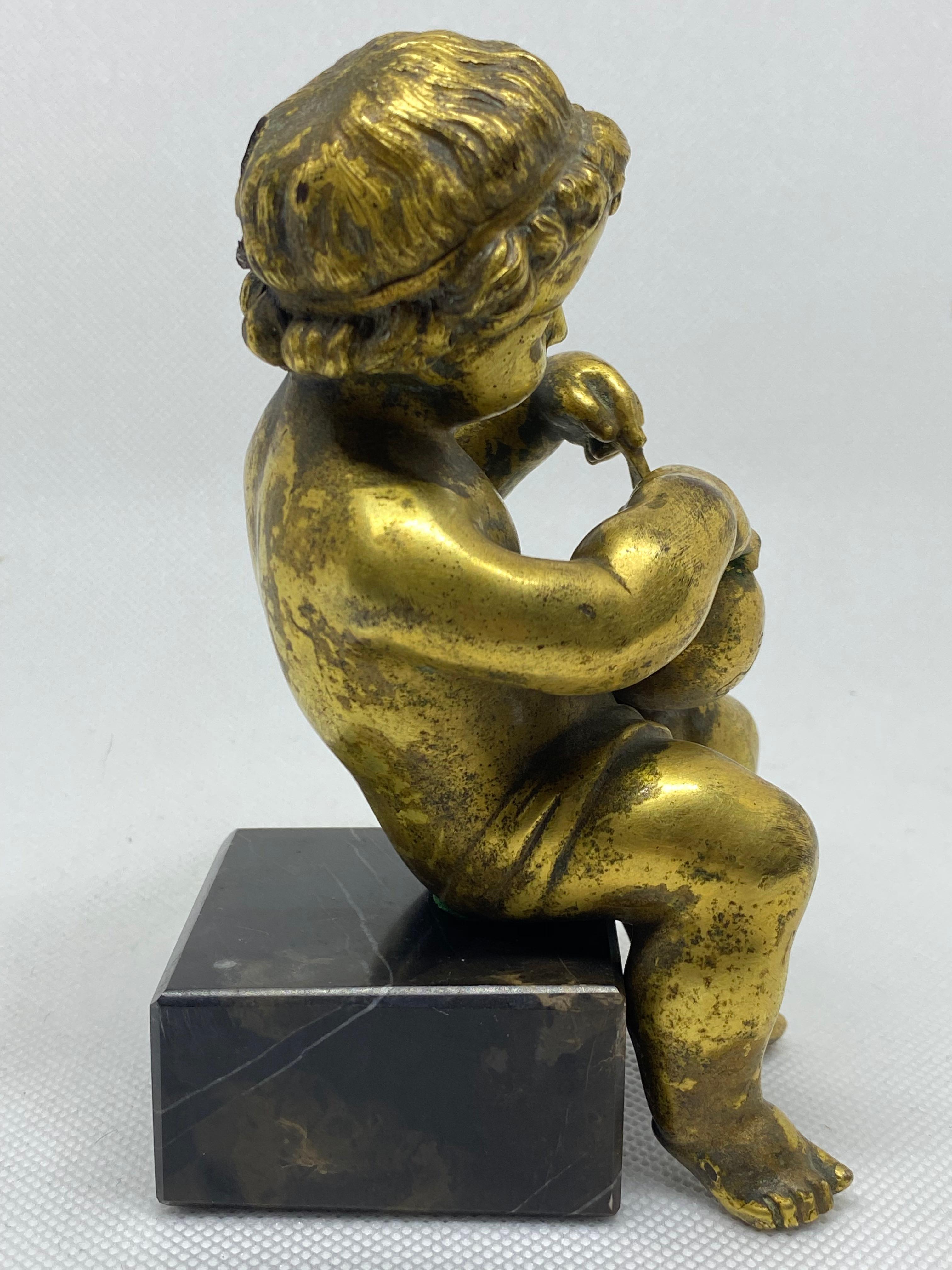 Gilt Bronze Boy Allegory of Geography, French, 18th Century For Sale 5