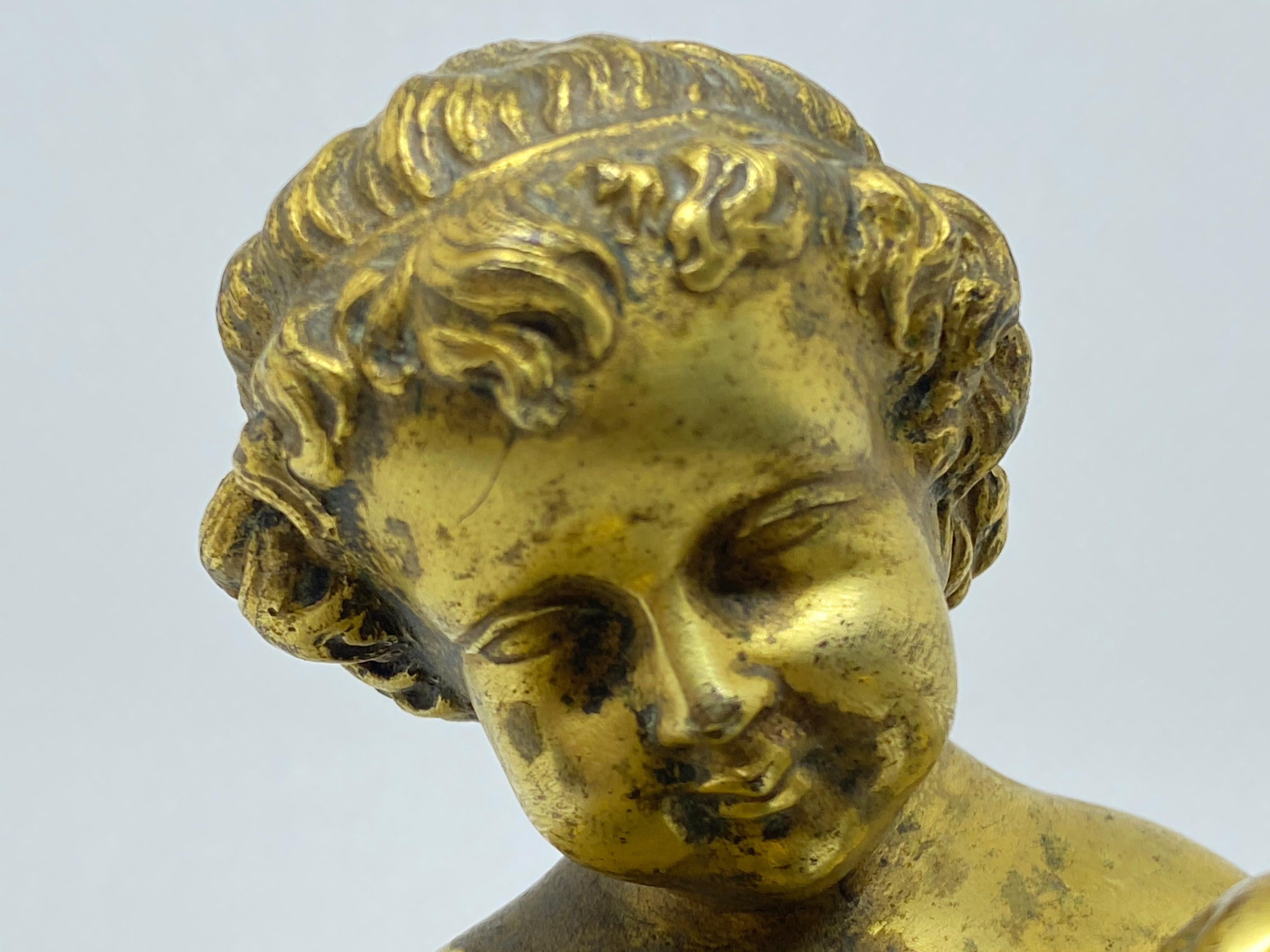 Gilt Bronze Boy Allegory of Geography, French, 18th Century For Sale 1