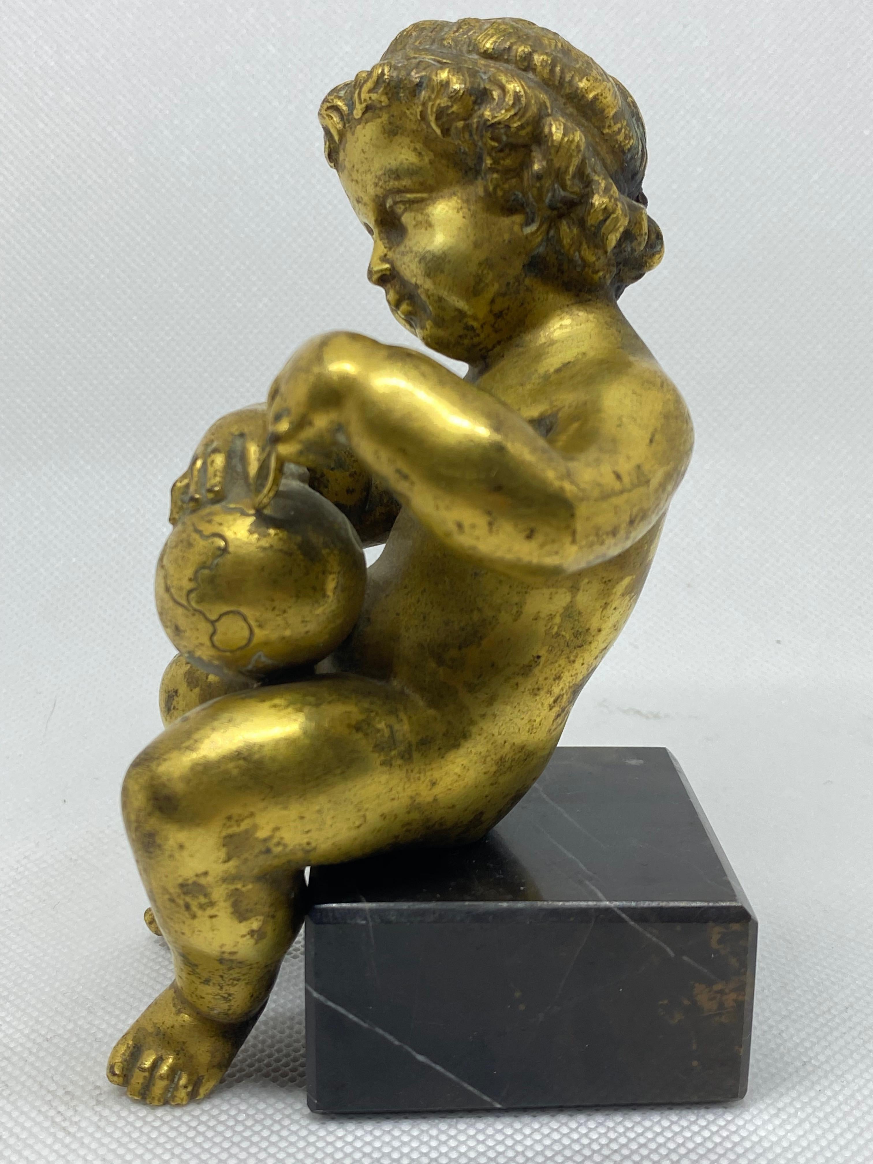 Gilt Bronze Boy Allegory of Geography, French, 18th Century For Sale 4